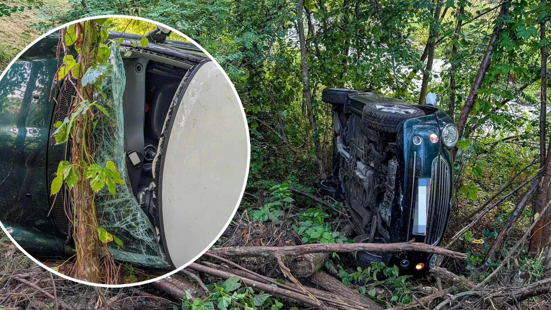 Heute.at - Pkw stürzt über Böschung – Lkw-Fahrer rettet Lenker