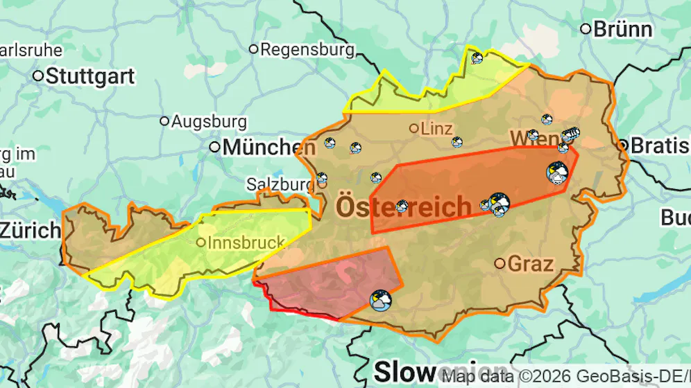 Heute.at - Hohe Unwettergefahr – Superzelle zieht bis nach Wien