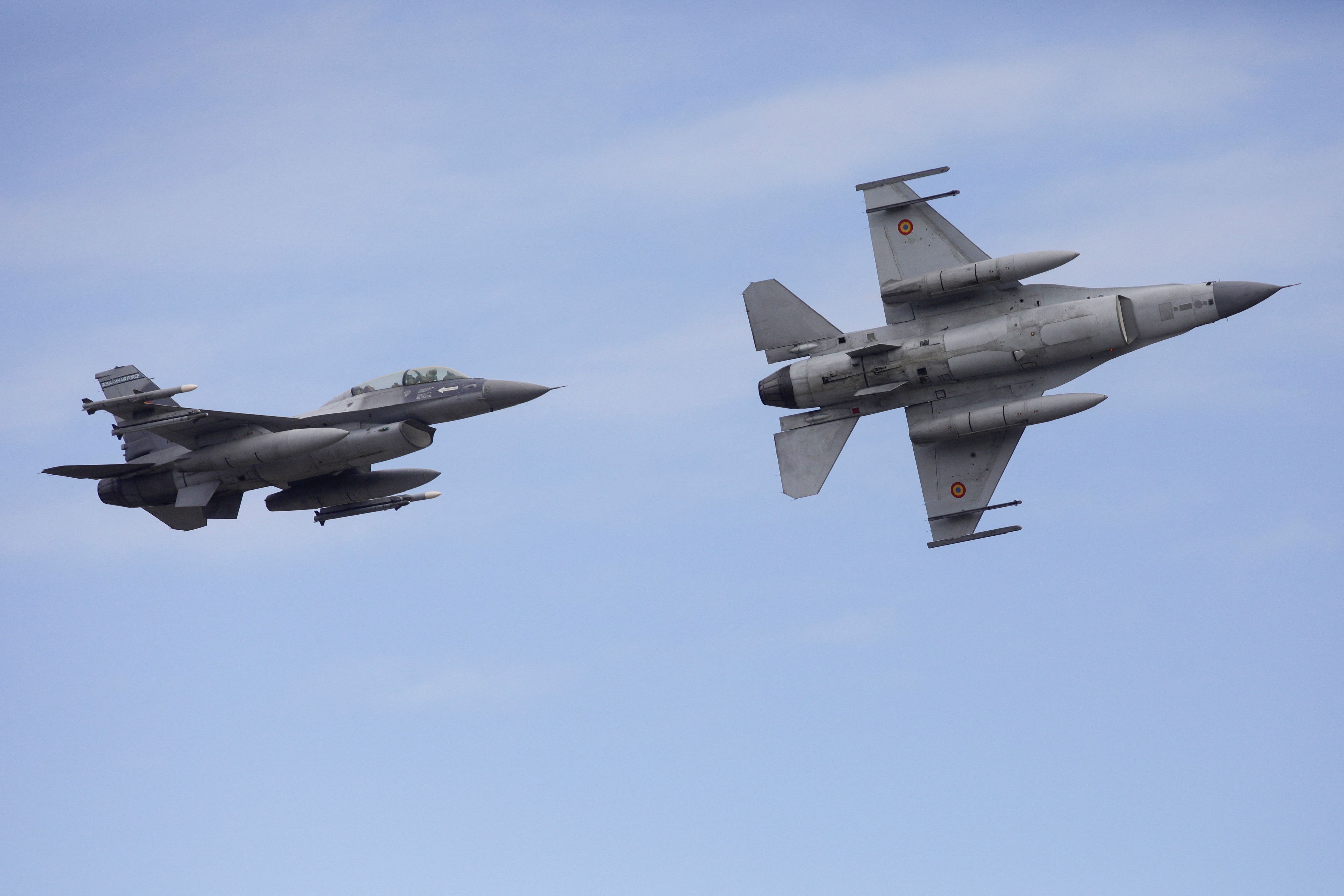 Ein F16-Kampfjet schoss die Drohne nahe einer Gasplattform ab. (Symbolbild)