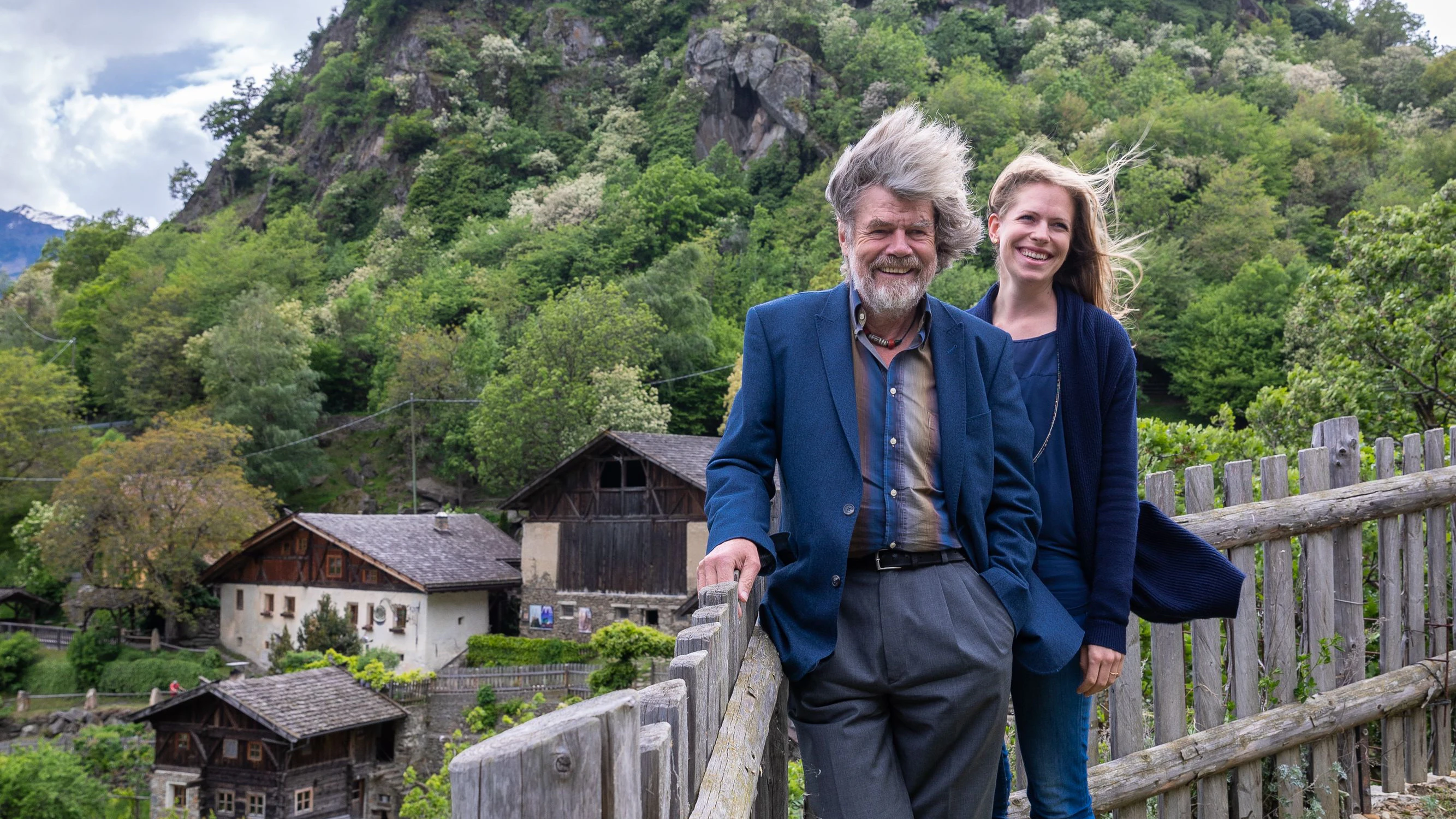 Reinhold Andreas Messner und Tochter Magdalena.