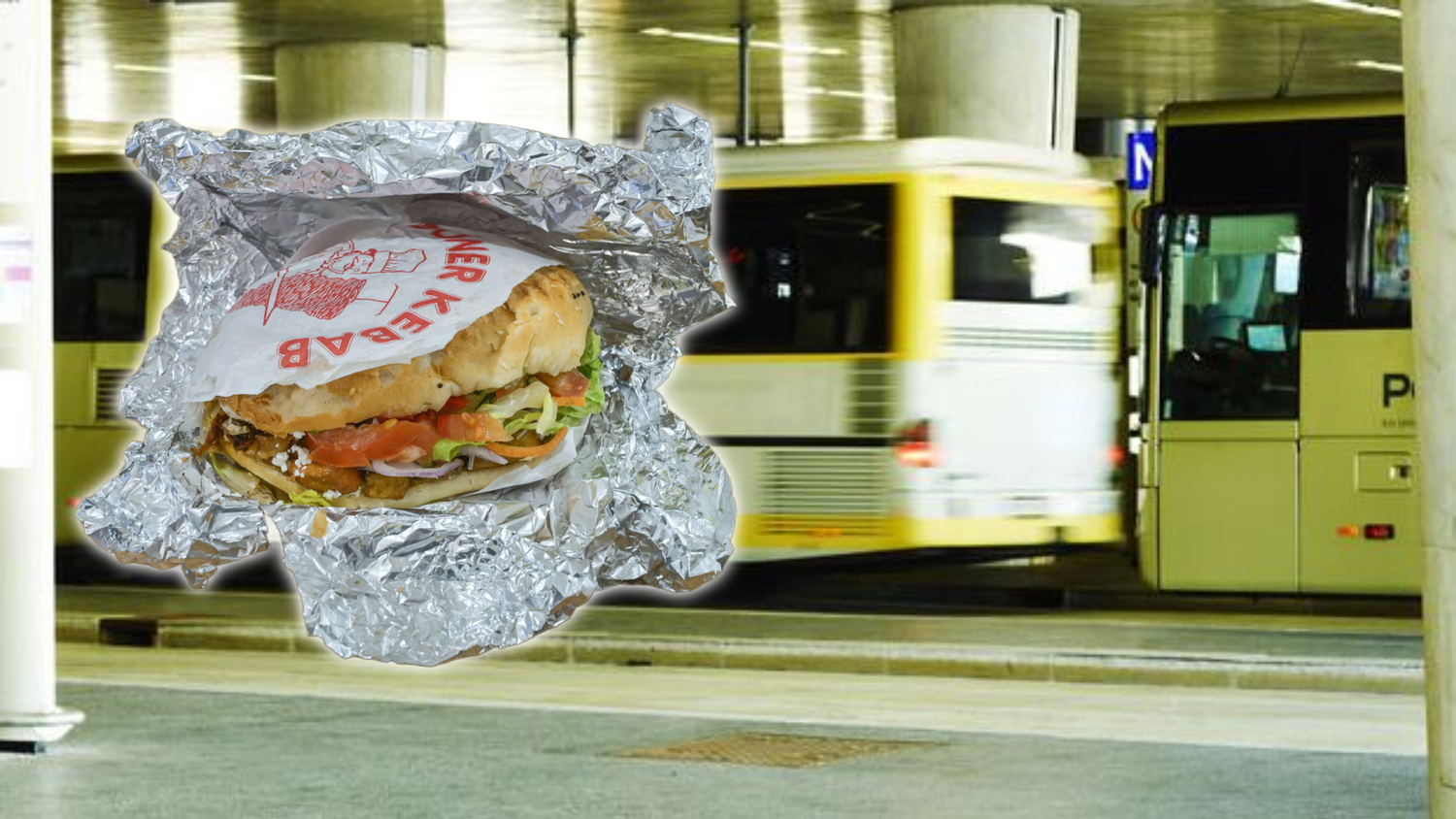 Das Kebab war in Alufolie und Sackerl verpackt – die Busfahrerin wollte es in Beschlag nehmen. 