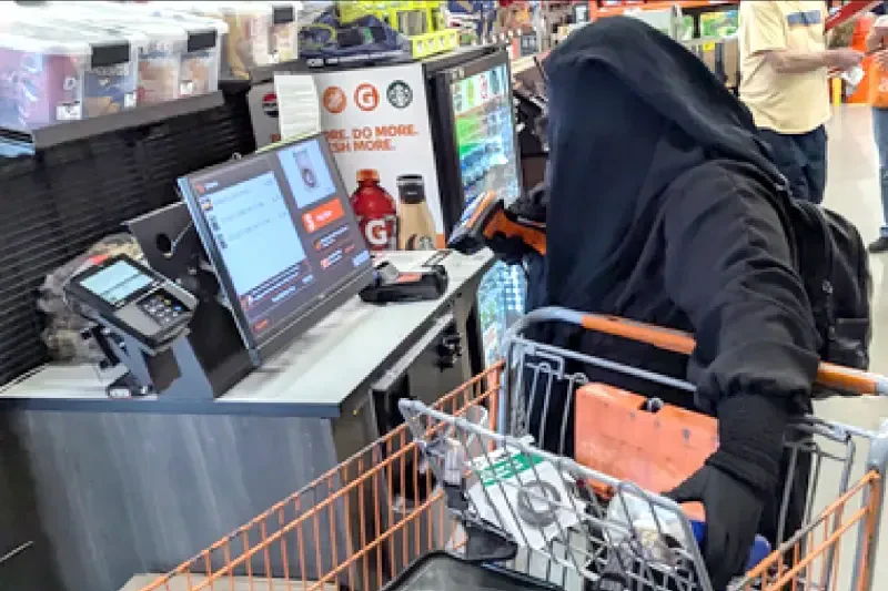 Die mutmaßliche Attentäterin Jessica B. beim Kauf des angeblichen Bomben-Equipments in einem Baumarkt
