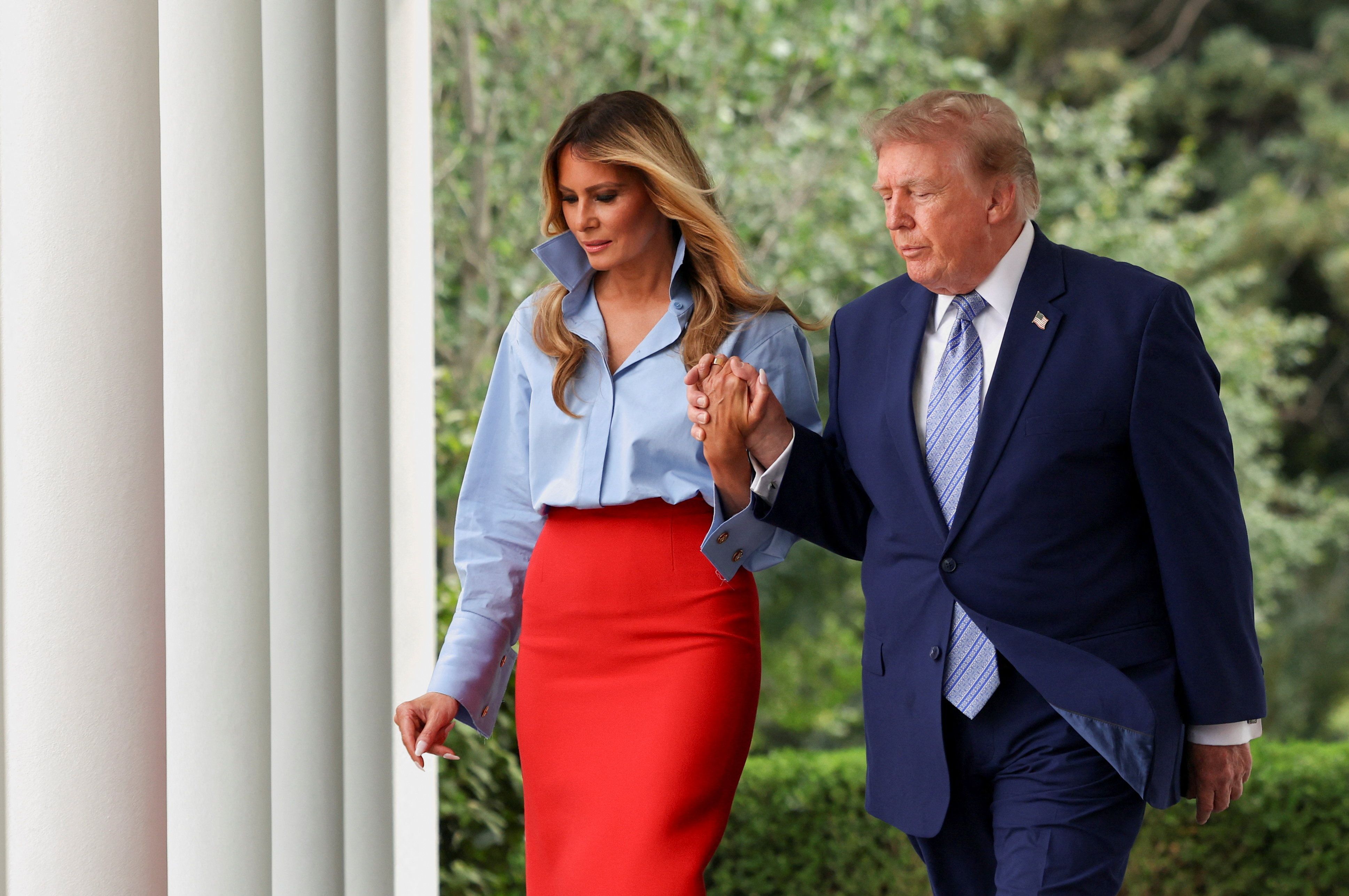 Melania Trump hat ihren ersten Auftritt seit einem Monat hingelegt. 