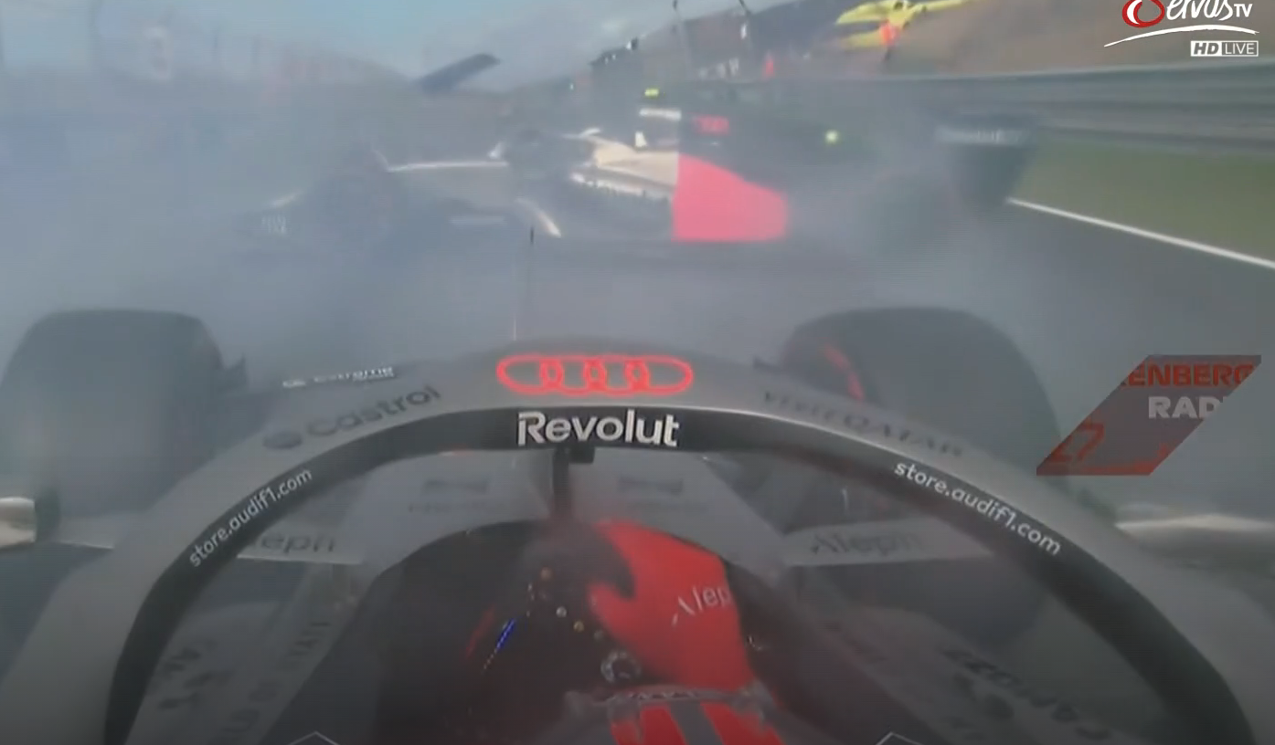 Nico Hülkenberg mit einer geistesgegenwärtigen Reaktion. 