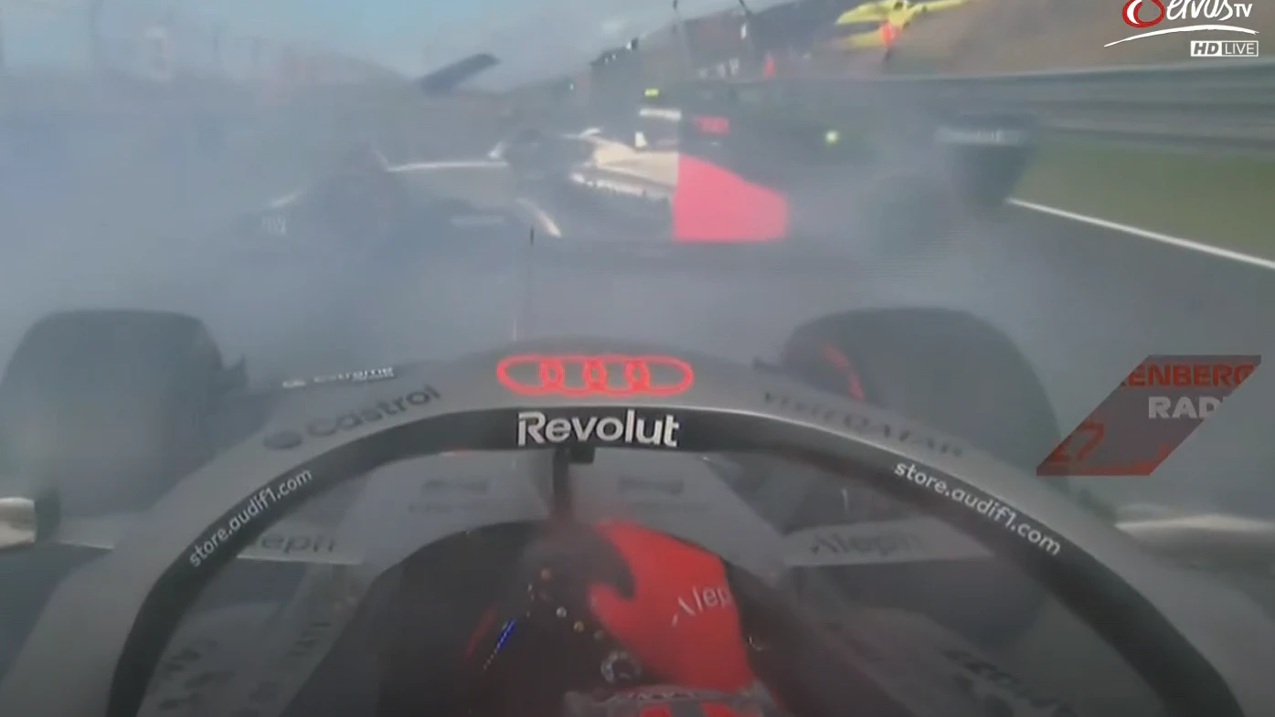 Nico Hülkenberg mit einer geistesgegenwärtigen Reaktion. 