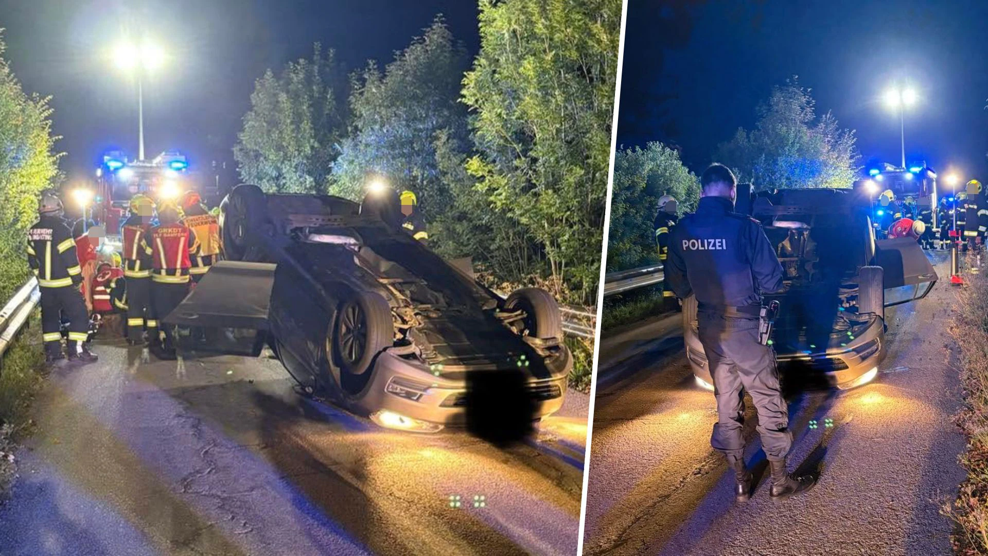 Heute.at - Lenker hat 2 Promille – Pkw überschlägt sich nach Crash