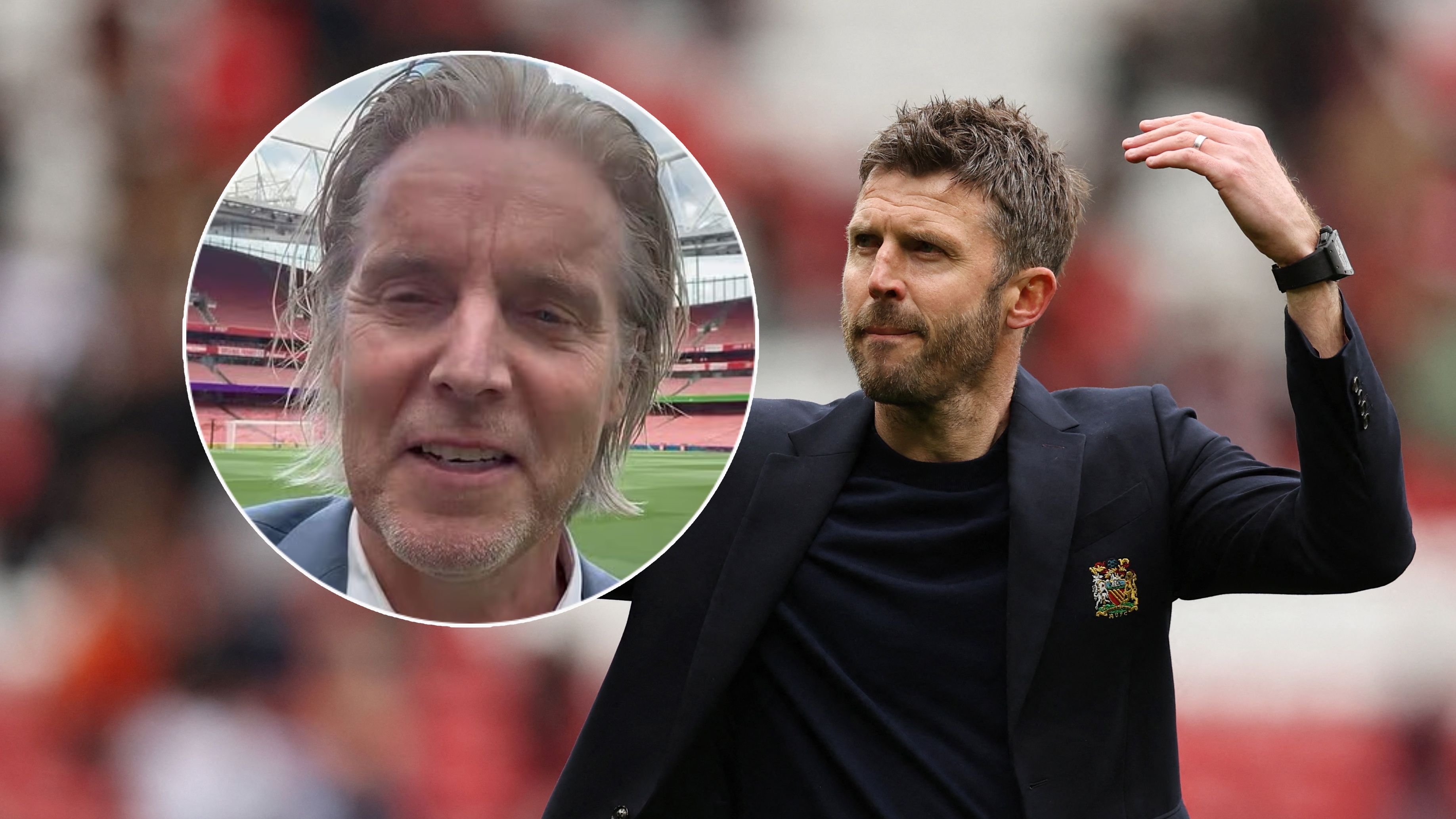 Jan Age Fjörtoft und Michael Carrick hatten eine Meinungsverschiedenheit im Live-TV