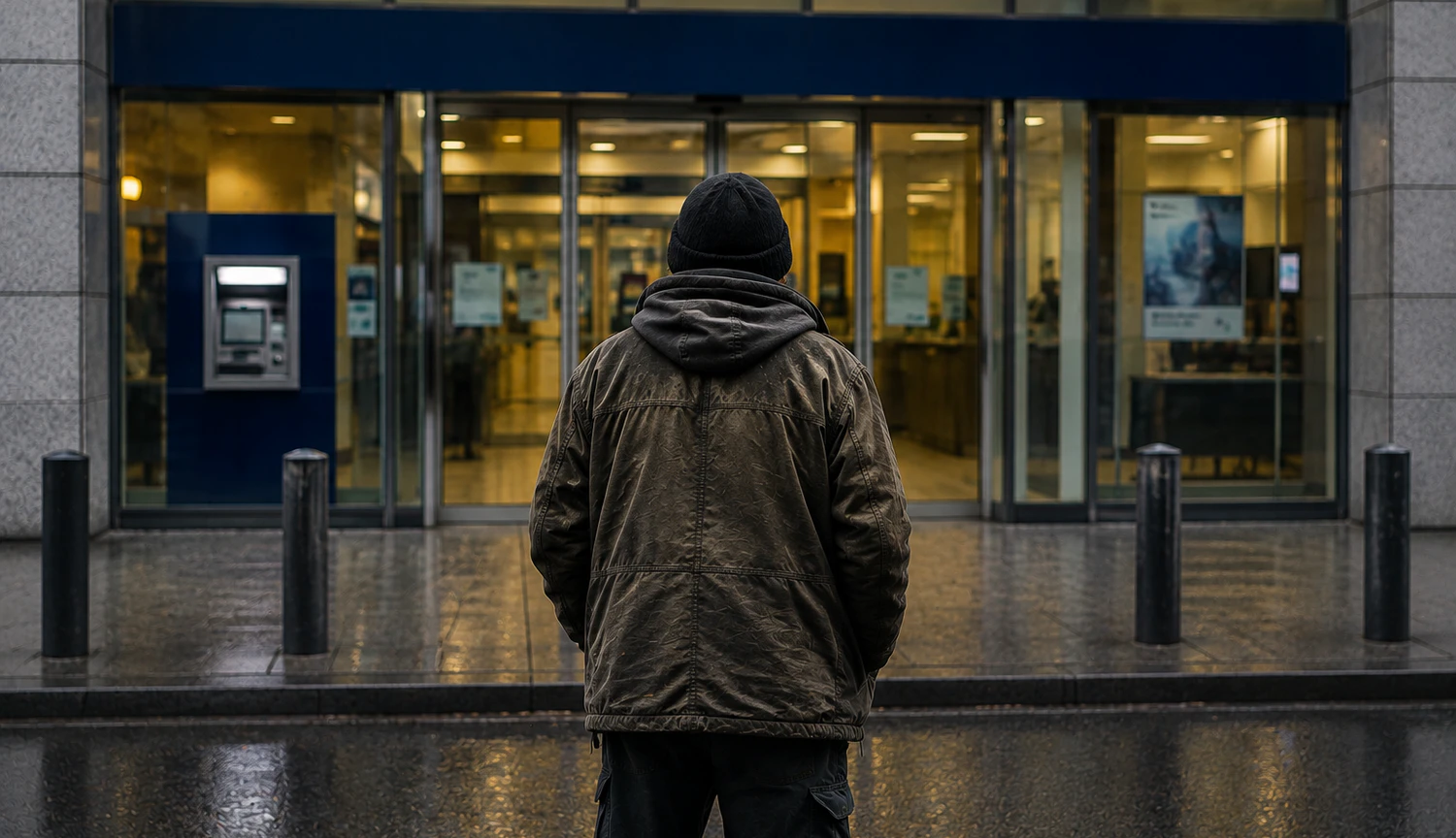 Heute.at - Obdachloser überfällt Bank, weil er ins Gefängnis will
