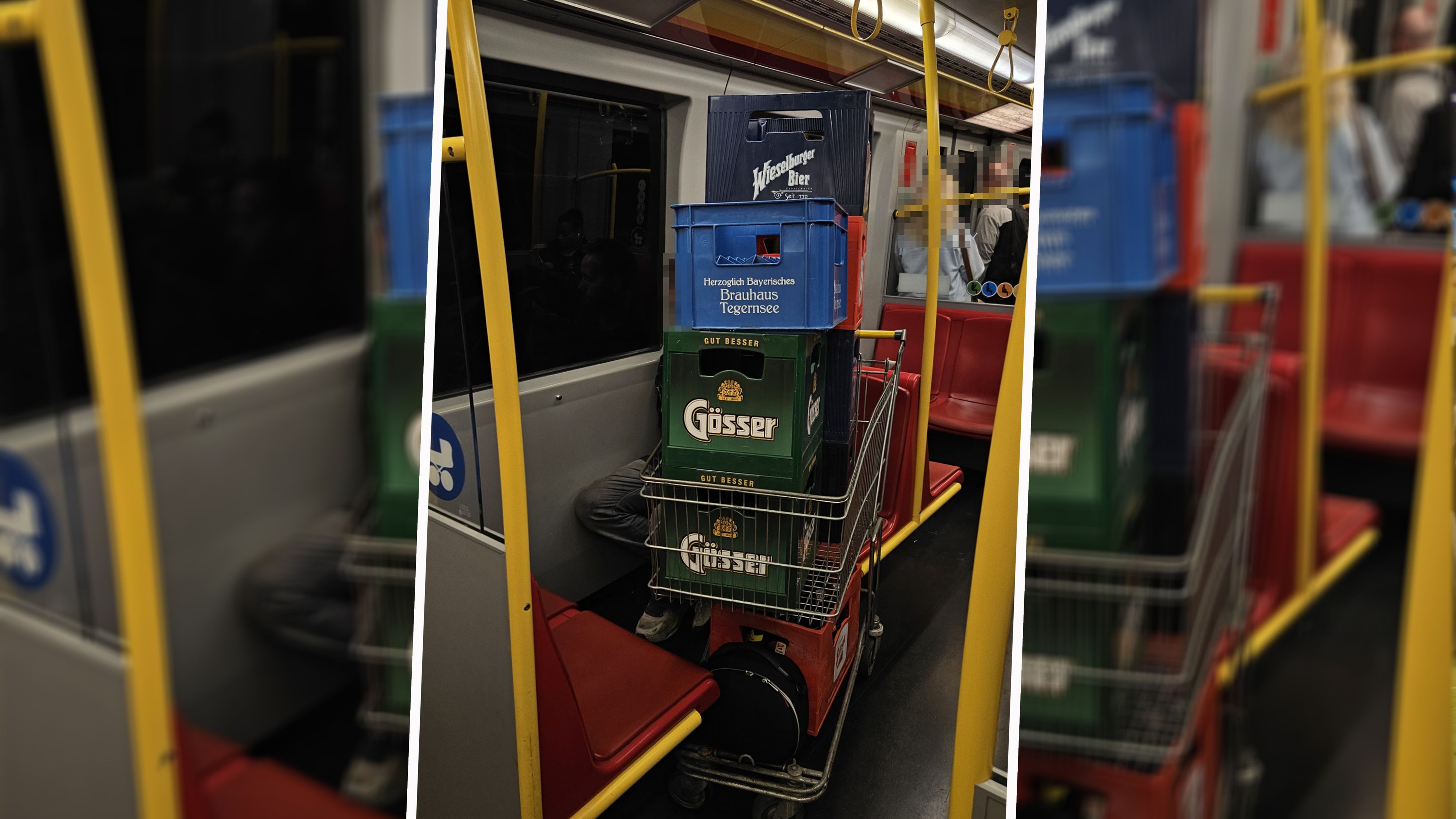 Heute.at - Pfand-Wahnsinn! Mann fährt mit acht Bierkisten U-Bahn