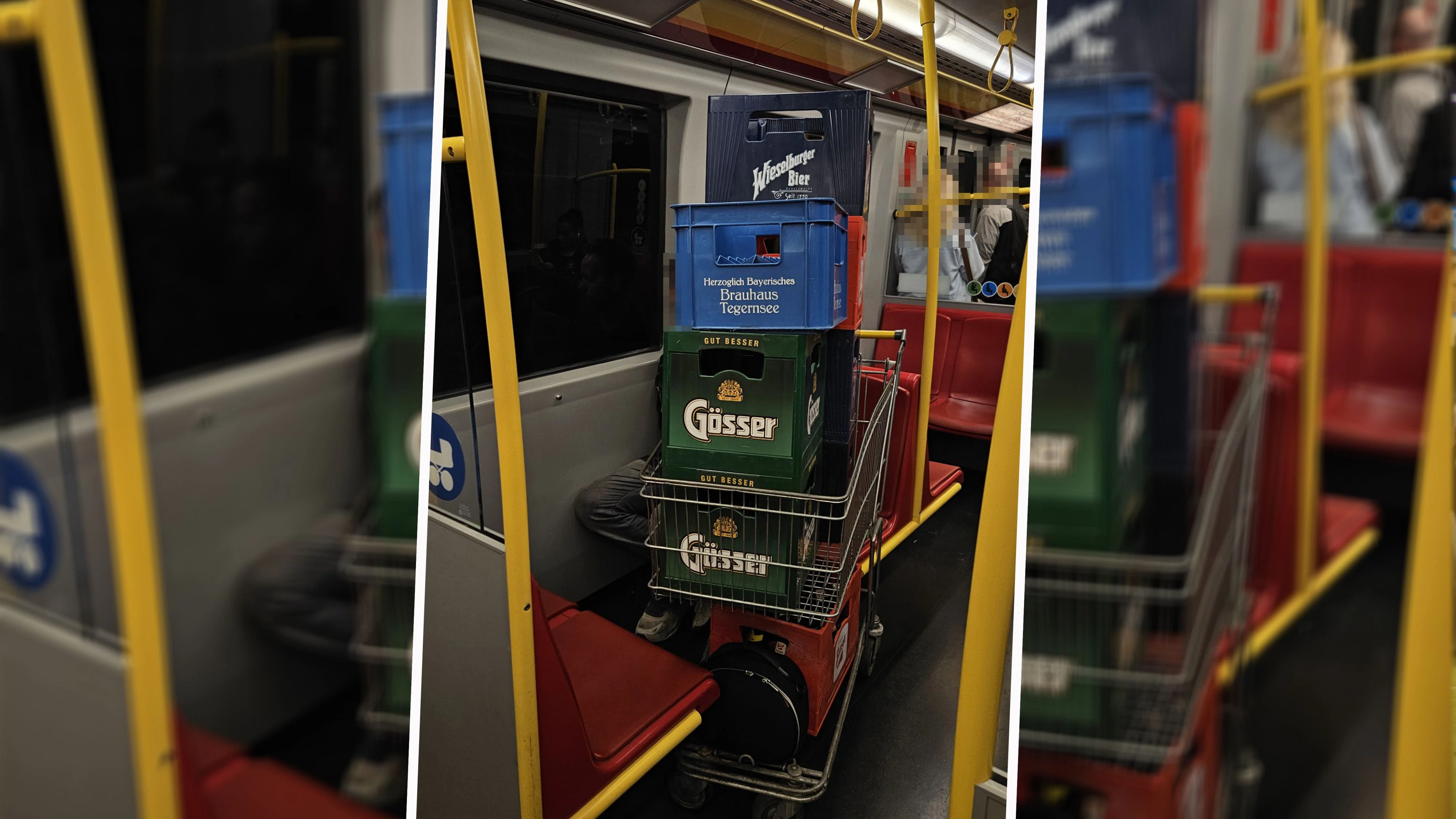 Heute.at - Pfand-Wahnsinn! Mann fährt mit acht Bierkisten U-Bahn