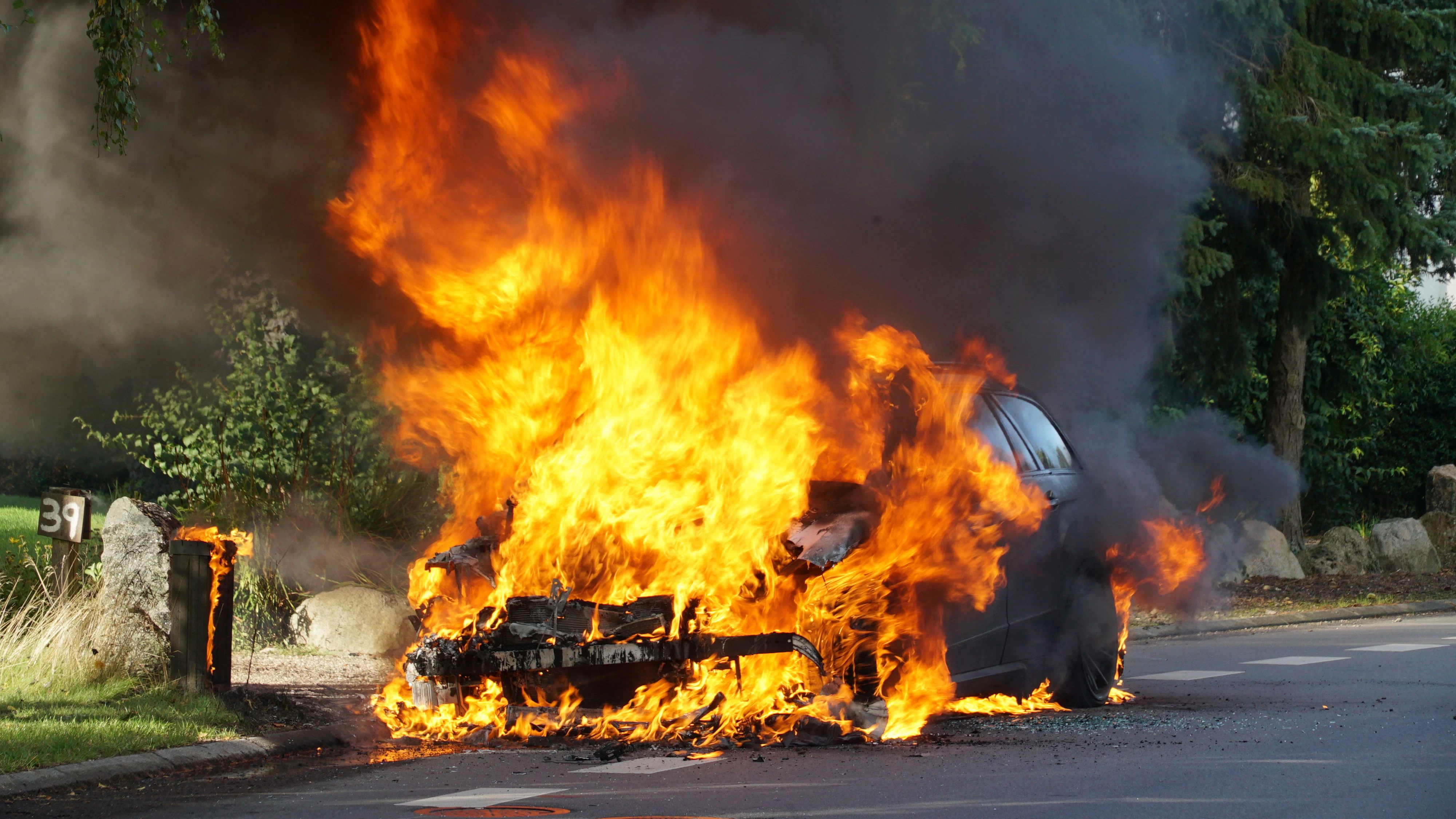 Heute.at - Auto geht auf der A11 plötzlich in Flammen auf