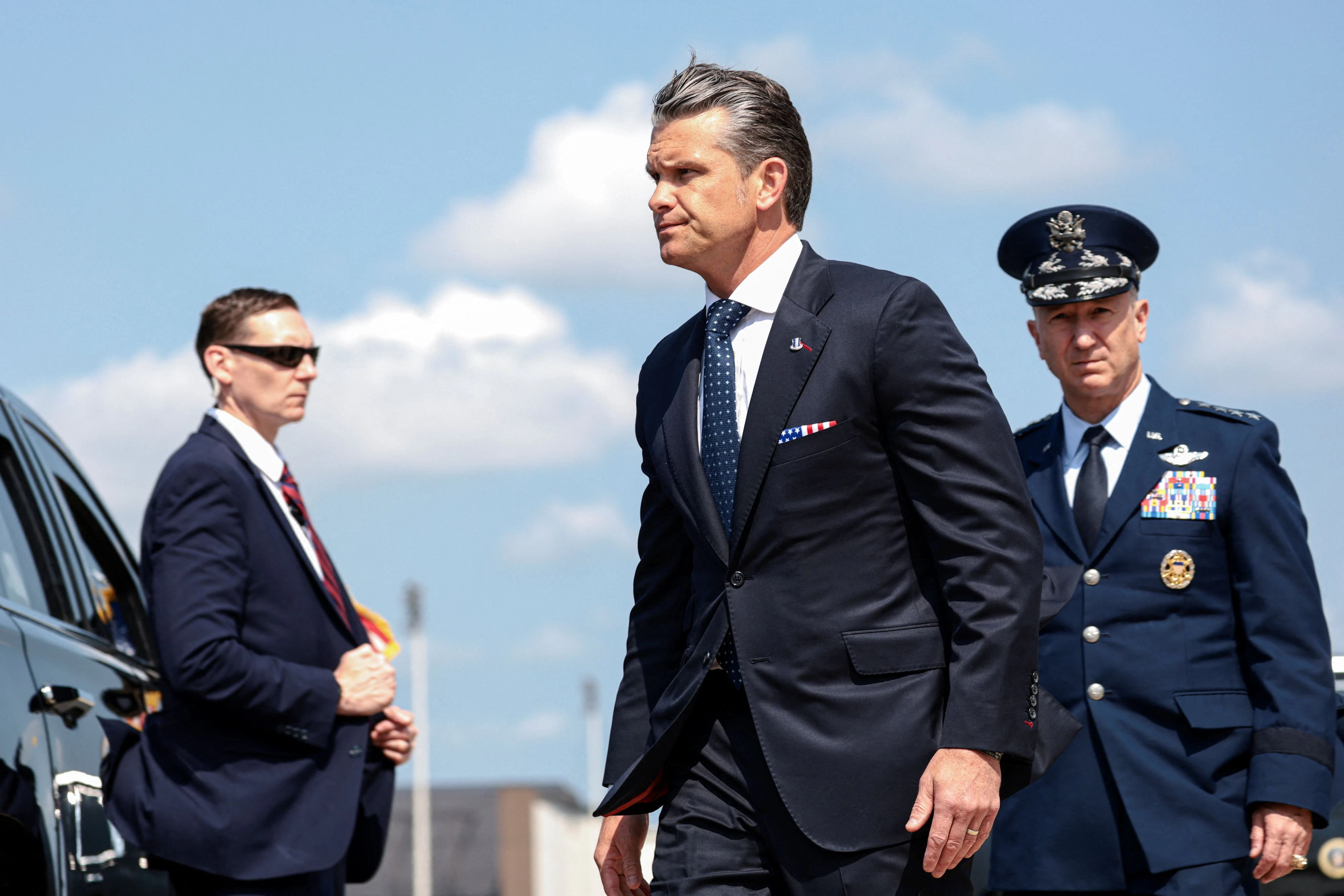 Wollten "etwaige Komplikationen bewältigen": Verteidigungsminister Pete Hegseth und General Dan Caine, der Vorsitzende der vereinigten Stabschefs