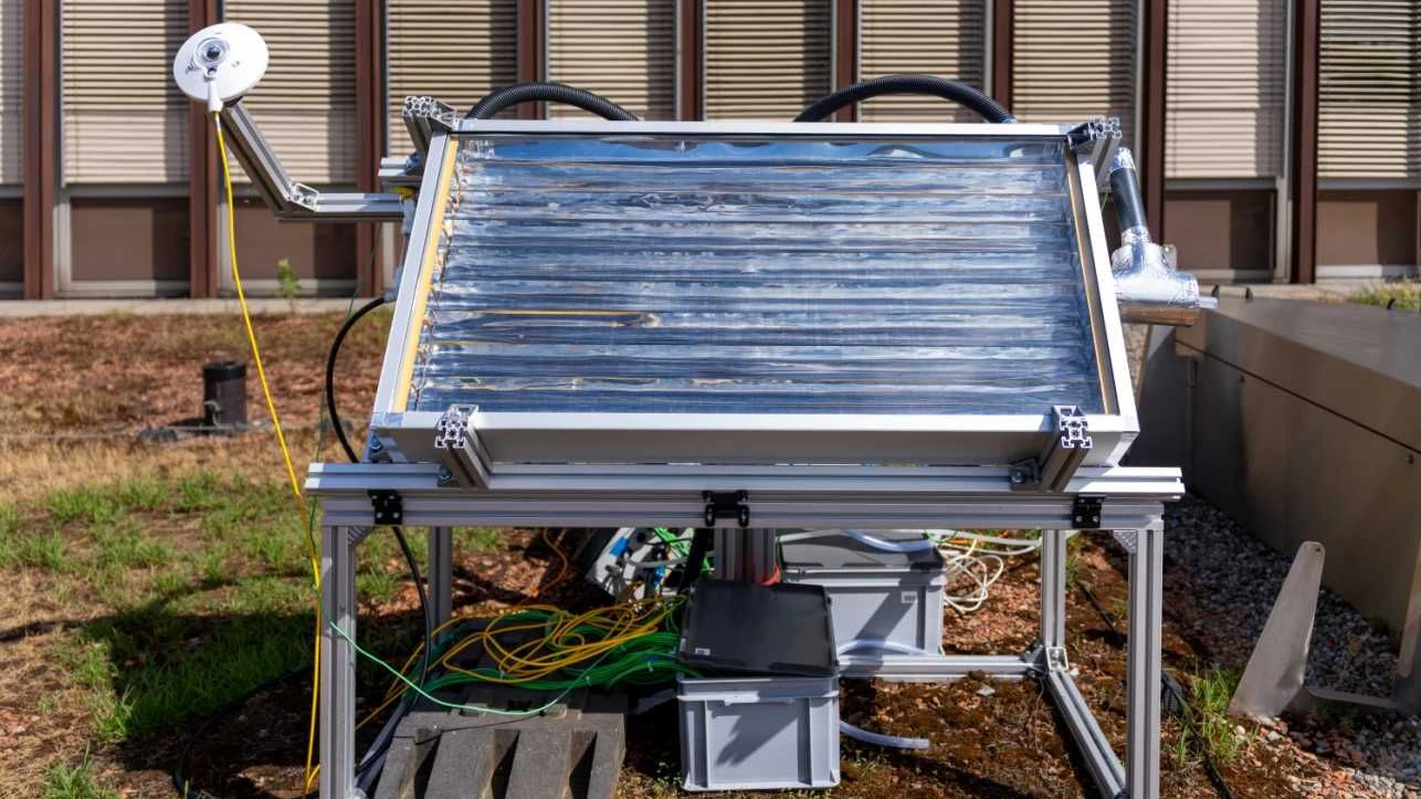 Die SolarHeat-Technologie im Testaufbau: Schon der erste Prototyp zeigte, dass sein Ansatz funktioniert. "Das war ein Schlüsselmoment", sagt Thommen