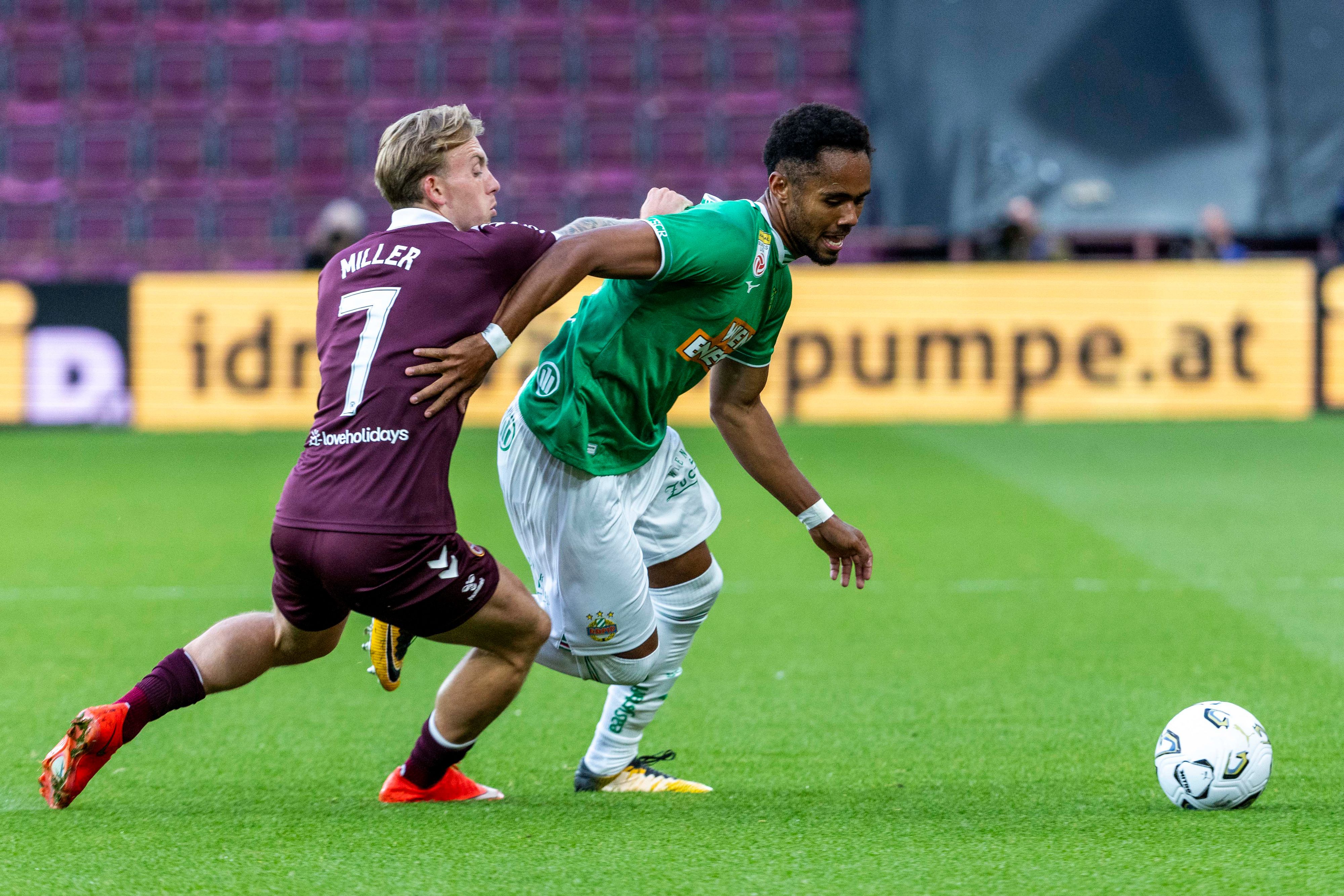 Rapid muss gegen die Hearts bestehen.