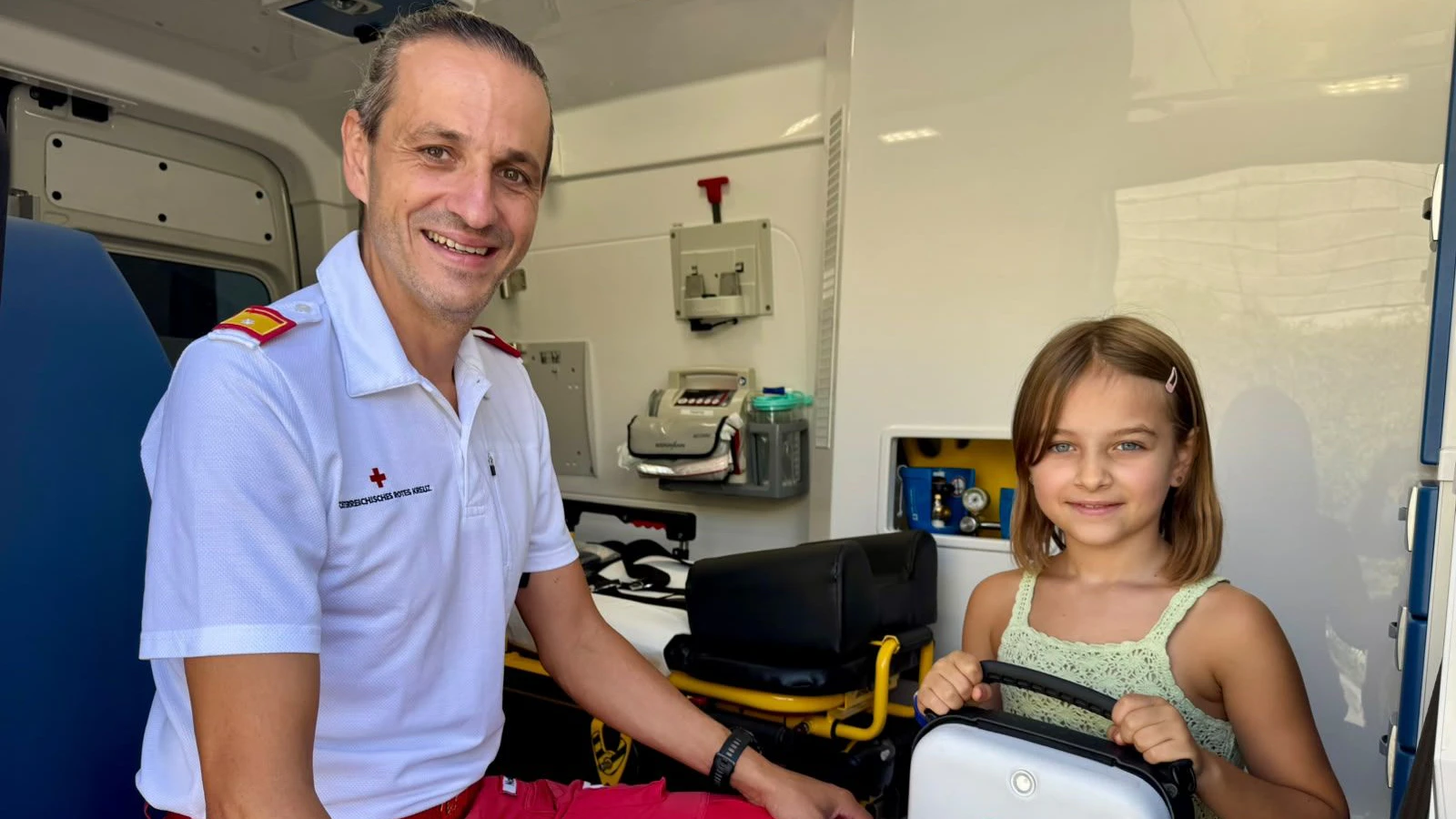 Papa Josef Brunner ist ganz stolz auf seine Lilly (8).