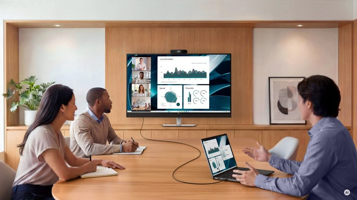 Dell Pro P 43 4K Huddle Conferencing Monitor.