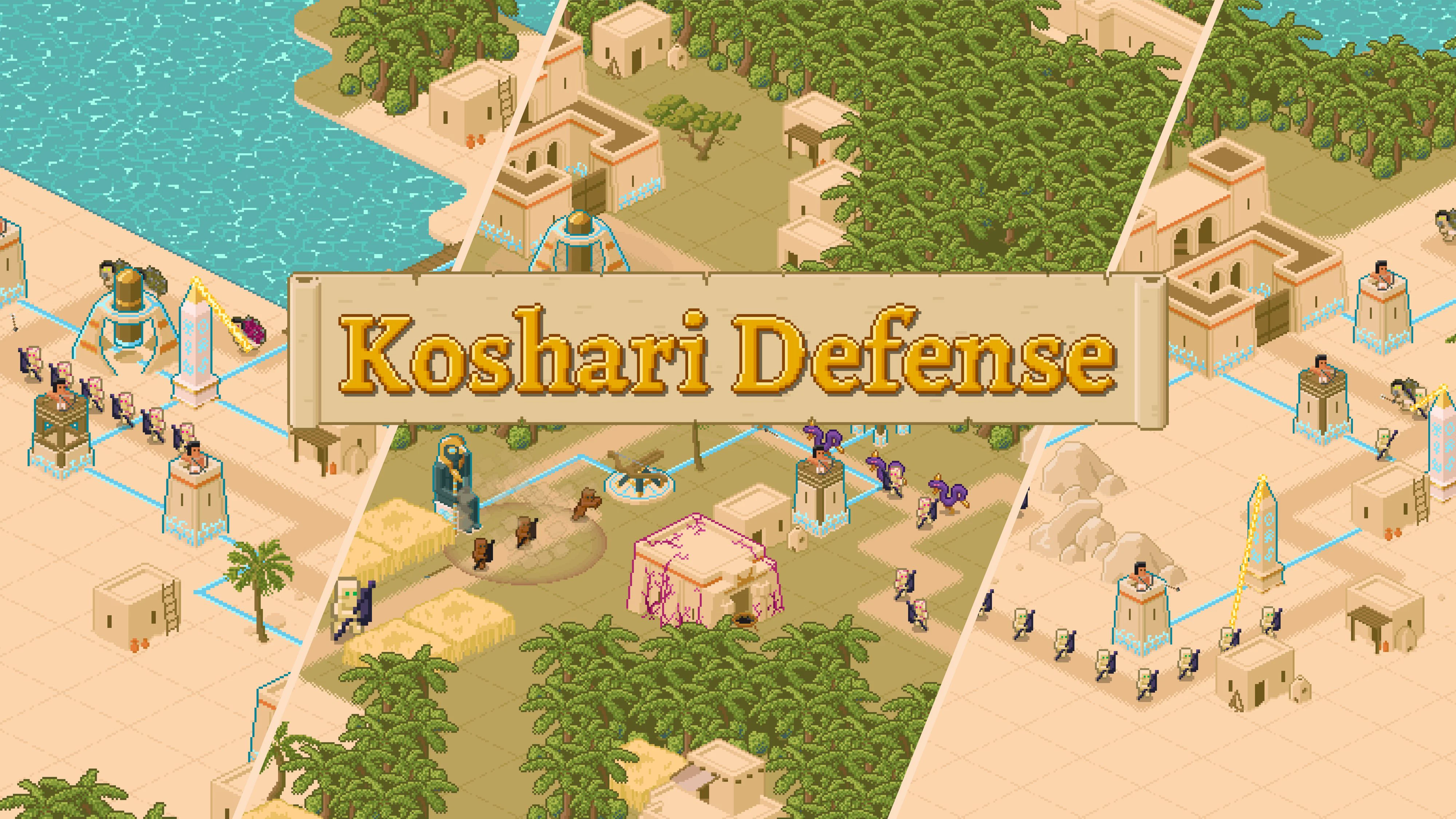 "Koshari Defense" von der TU Graz verbindet Tower Defense mit dem Aufbau eines riesigen Stromnetzes im alten Ägypten.