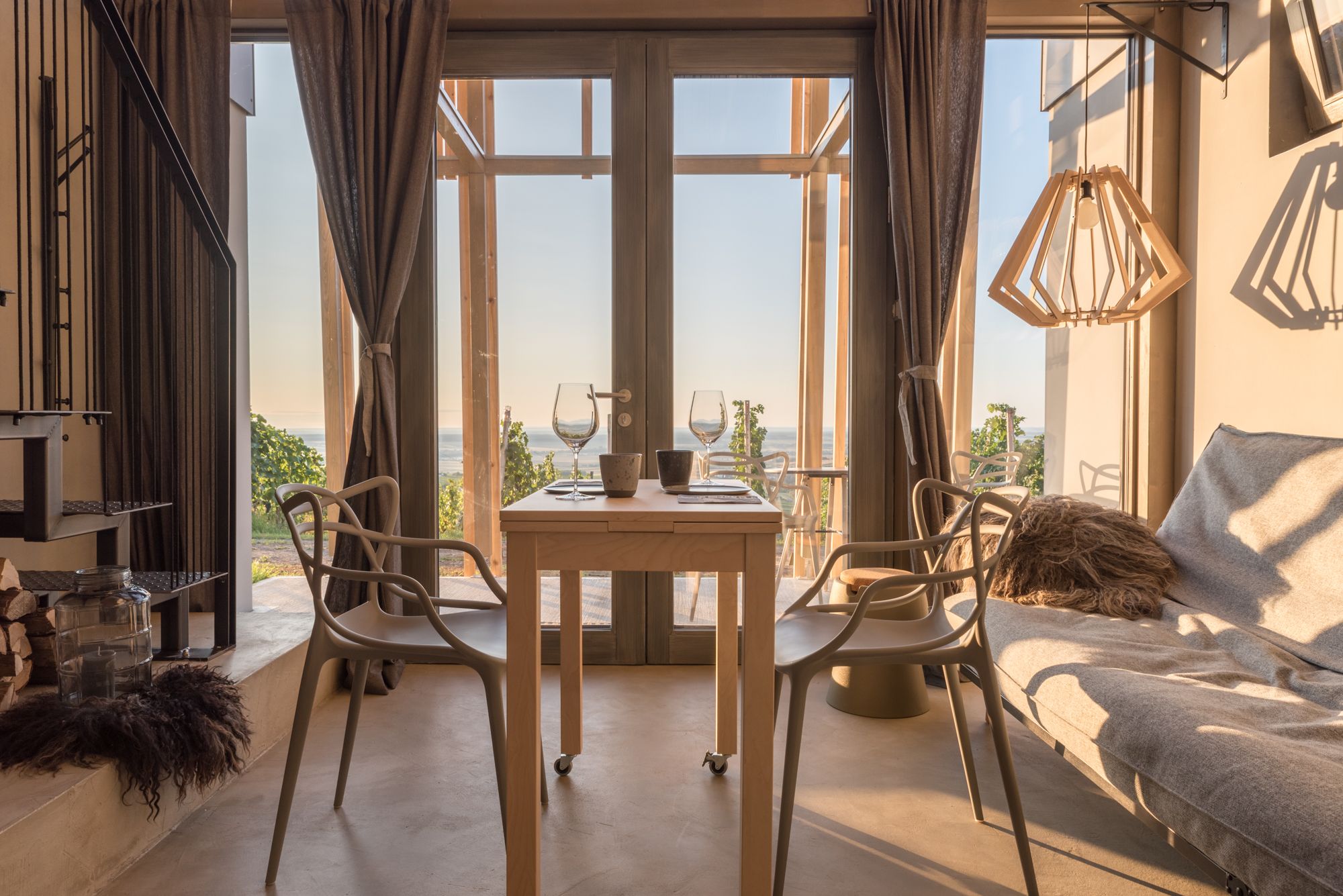 Weinloft II mit Weitblick über die pannonische Tiefebene.
