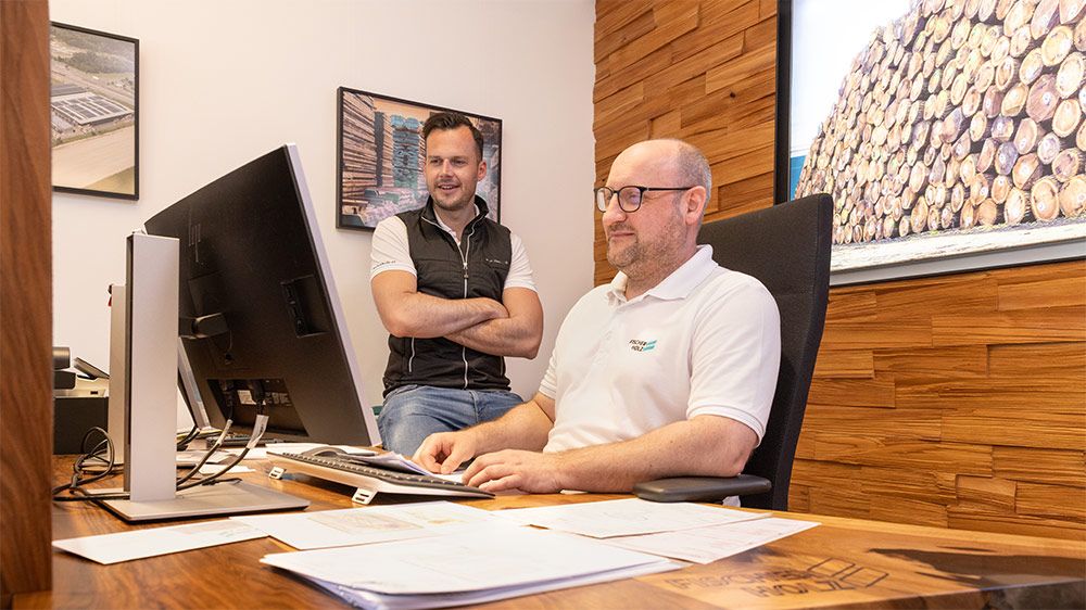 Bernhard Fischer und Bernhard Haas (Controlling) von Fischer Holz.
