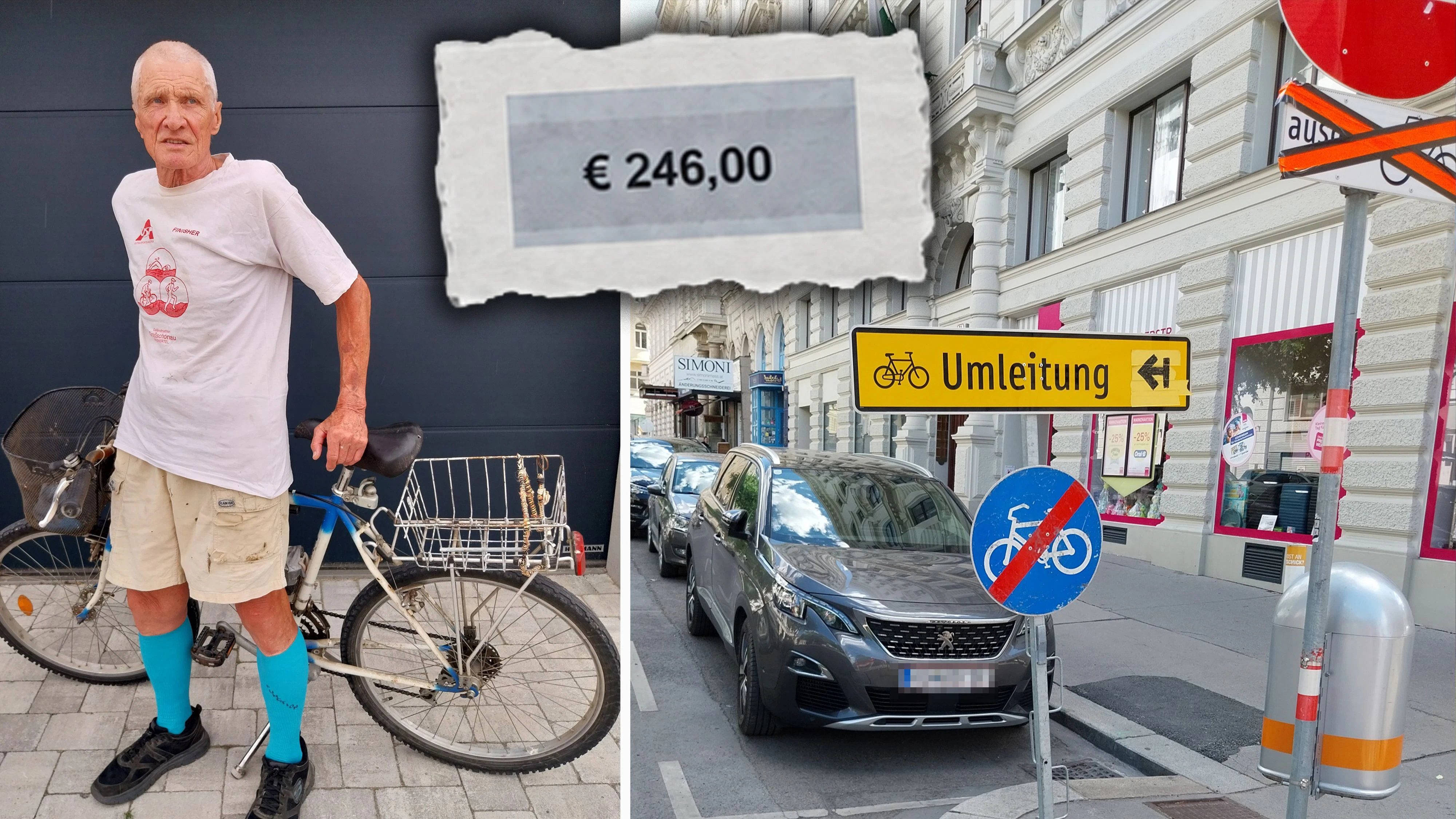 Heute.at - 246 Euro! Wiener Radler wird gnadenlos abgestraft