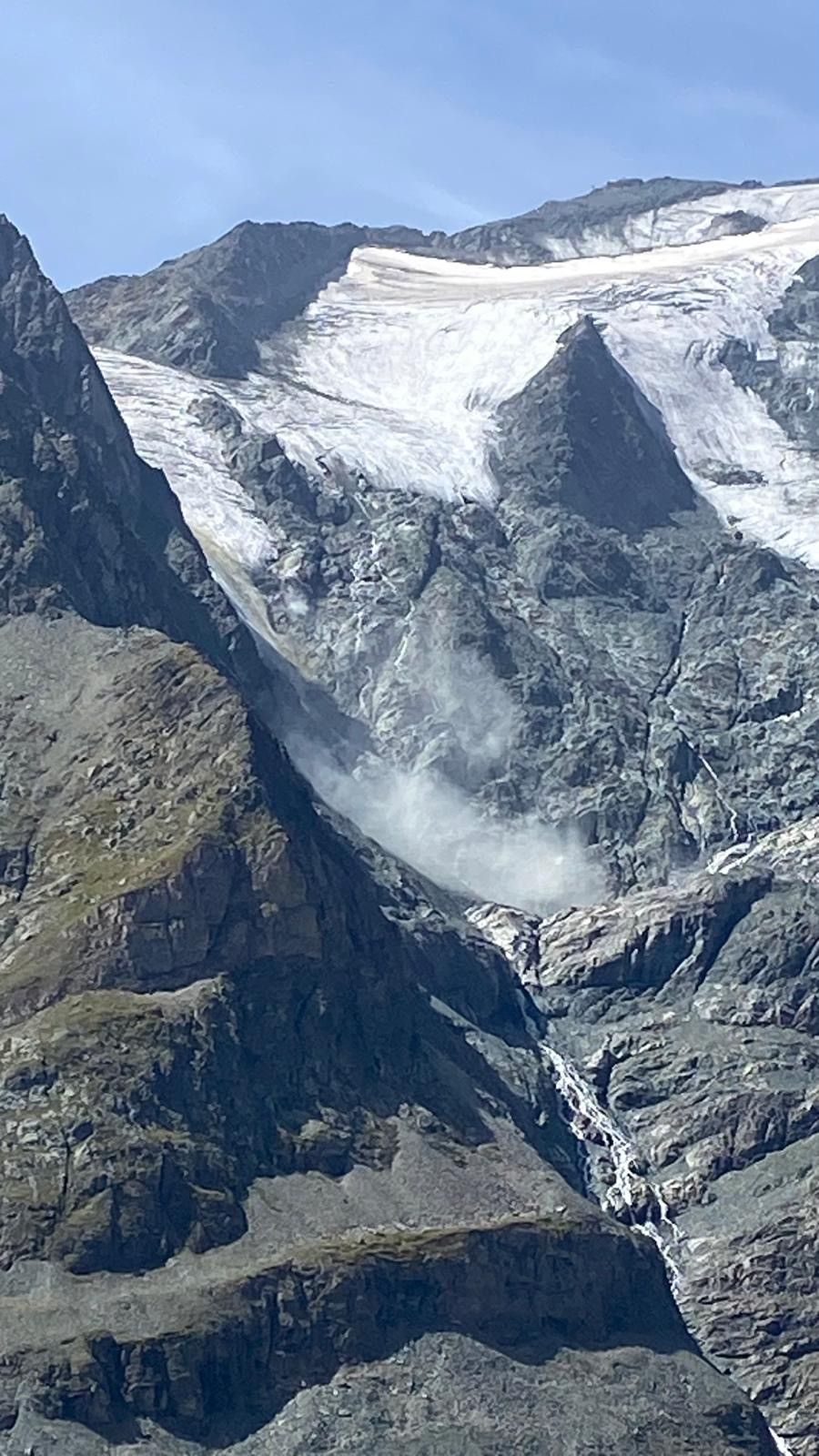 Spektakulärer Eisbruch am Großglockner, 27. August 2026.