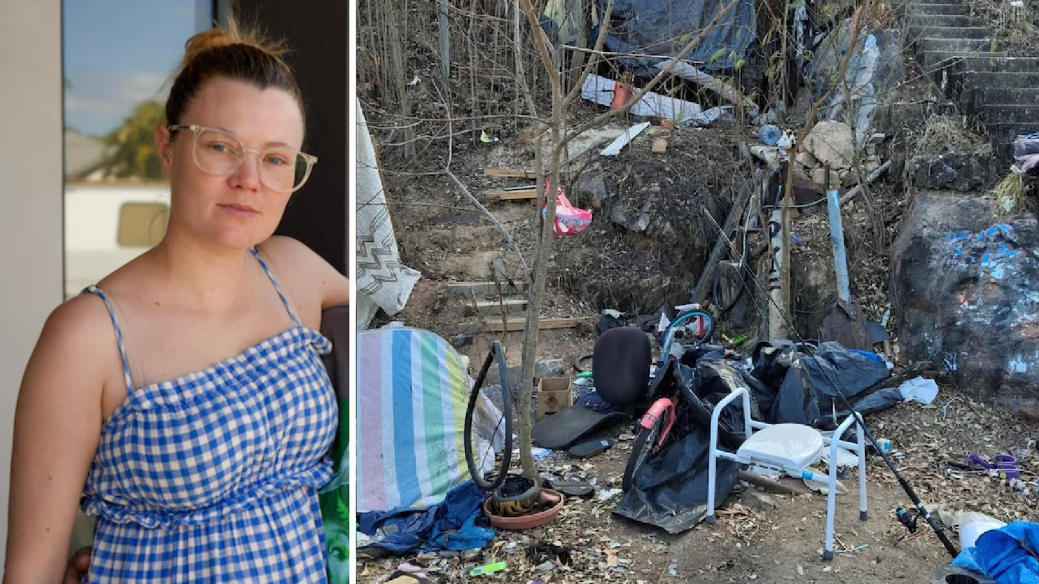 Die Alleinerzieherin Tiffany Emmerson und ein illegales Zeltlager in ihrer Heimatstadt Townsville, Queensland