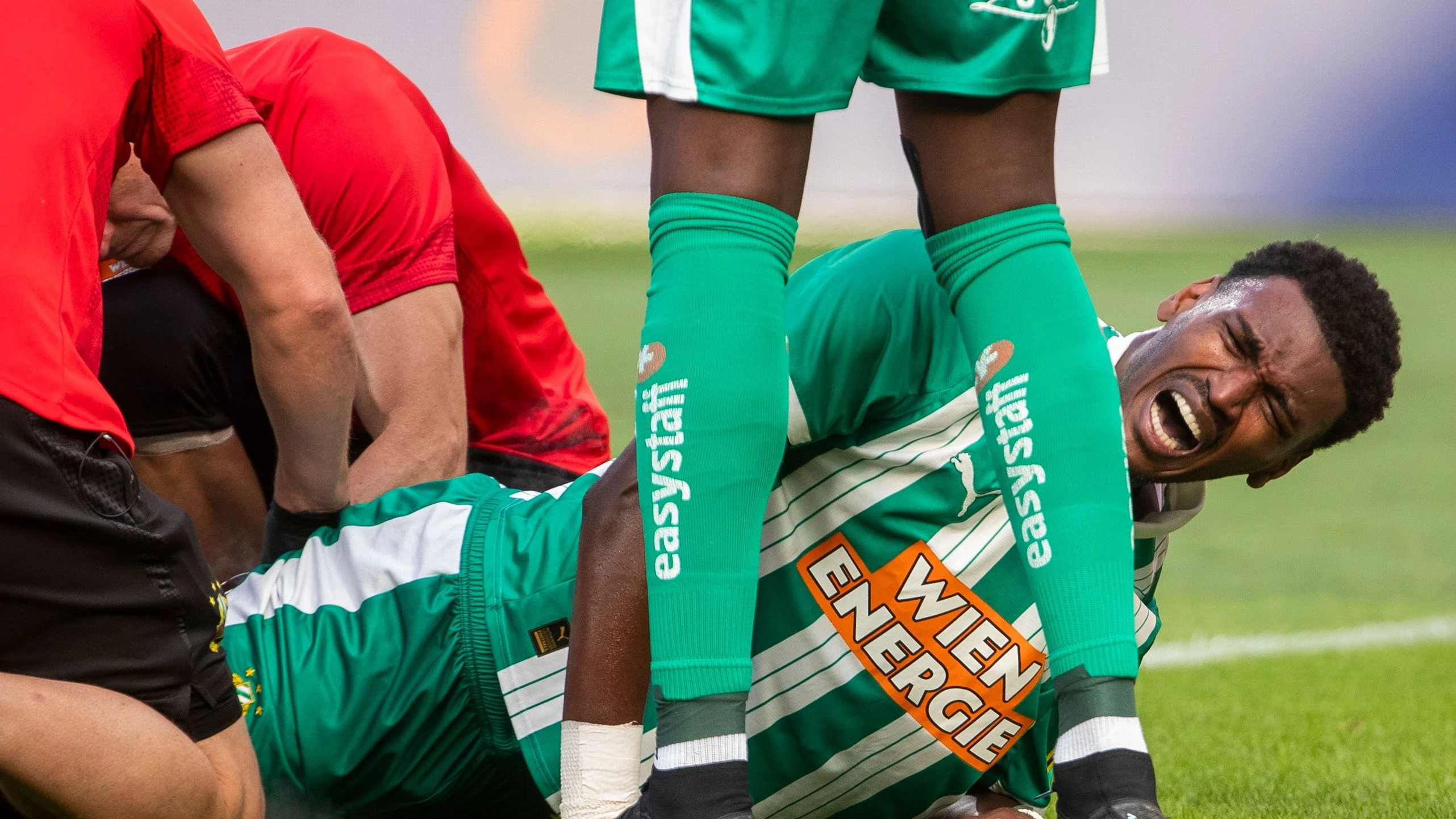 VIENNA,AUSTRIA,17.AUG.25 - SOCCER - ADMIRAL Bundesliga, SK Rapid Wien vs SCR Altach. Image shows Jean Harrison Marcelin (Rapid). Photo:GEPA pictures/ Philipp Brem