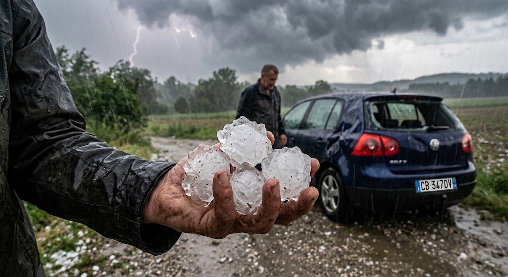 Heute.at - Faustgroße Hagelkörner! Unwetter verwüstet Norditalien