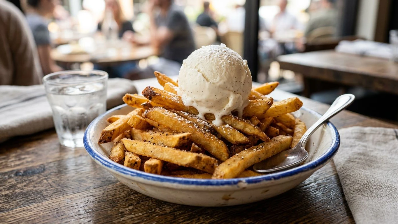 Hast du schon einmal Vanilleeis mit Pommes probiert?