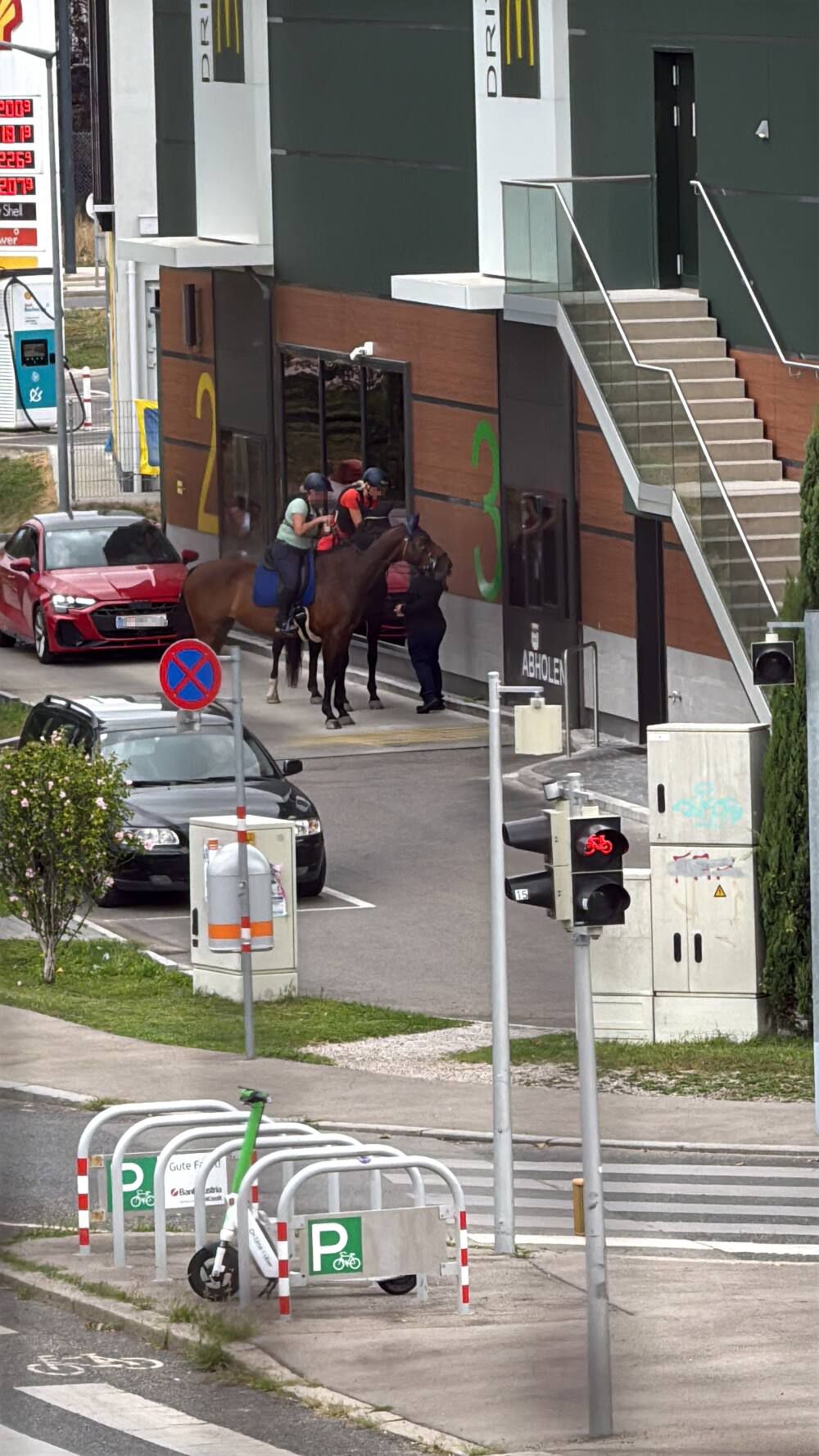 Echte Pferdestärken: Diese beiden Frauen sorgten für Aufsehen in der Donaustadt. 
