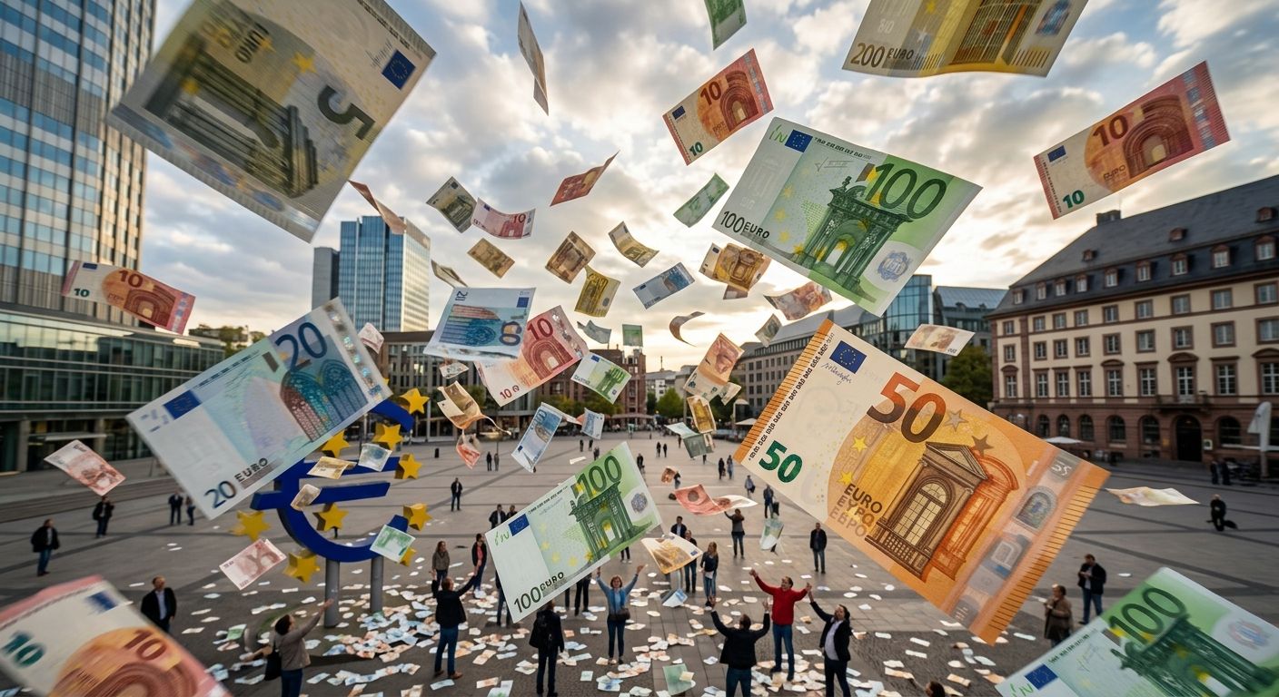 Plötzlich begann der Mann, die Geldscheine auf der Straße und auf dem Gehsteig zu verstreuen. (Symbolbild)