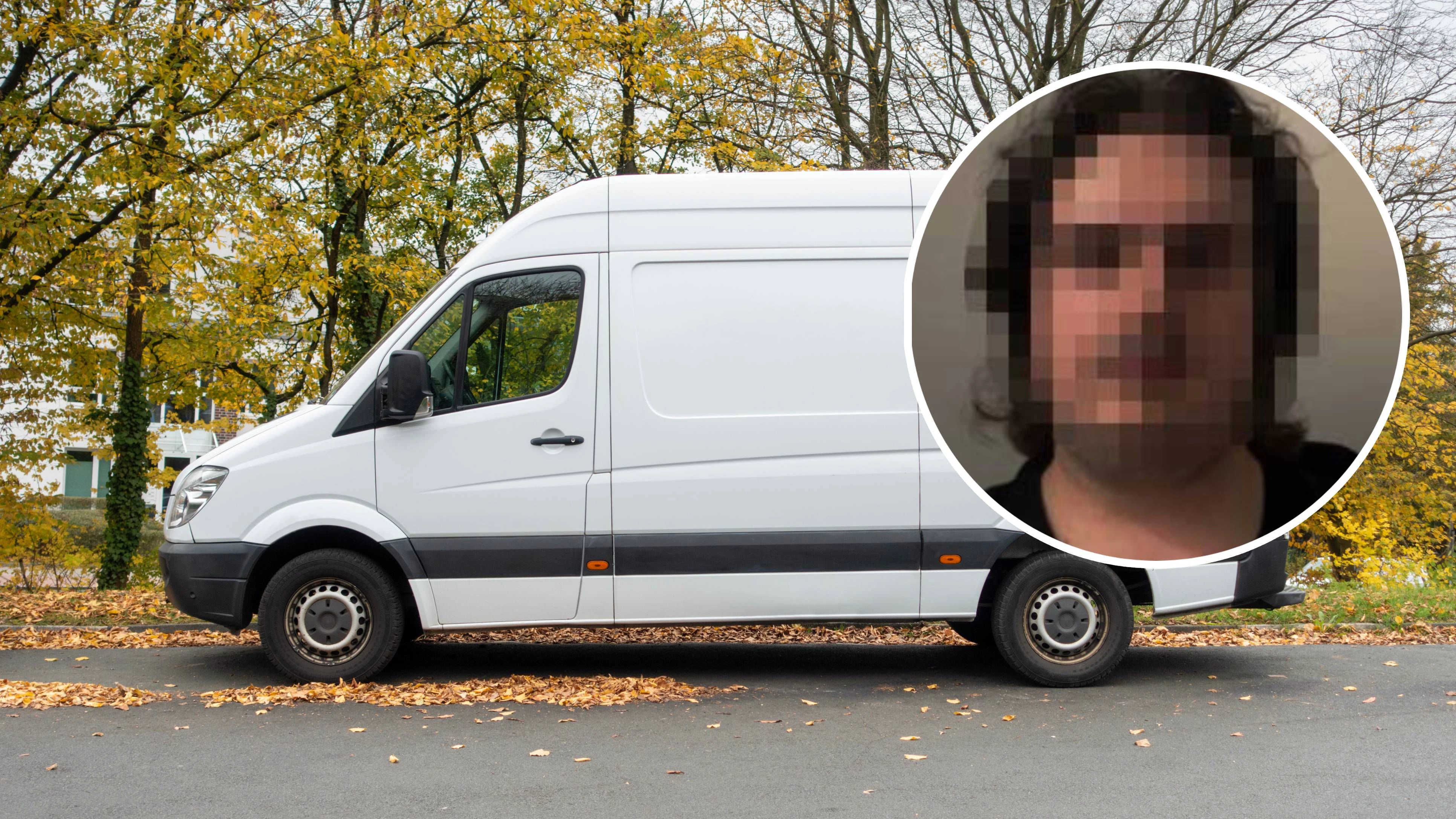 Parked white van