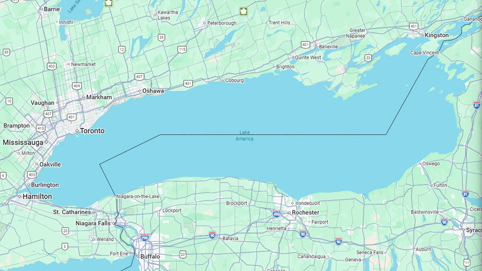 Der Ontariosee wurde auf Google Maps umbenannt.