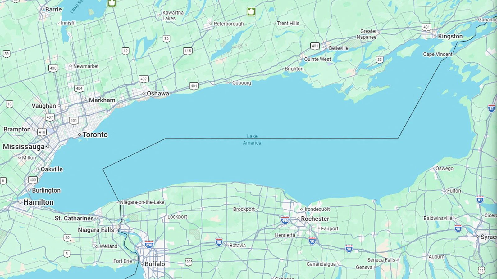 Der Ontariosee wurde auf Google Maps umbenannt.
