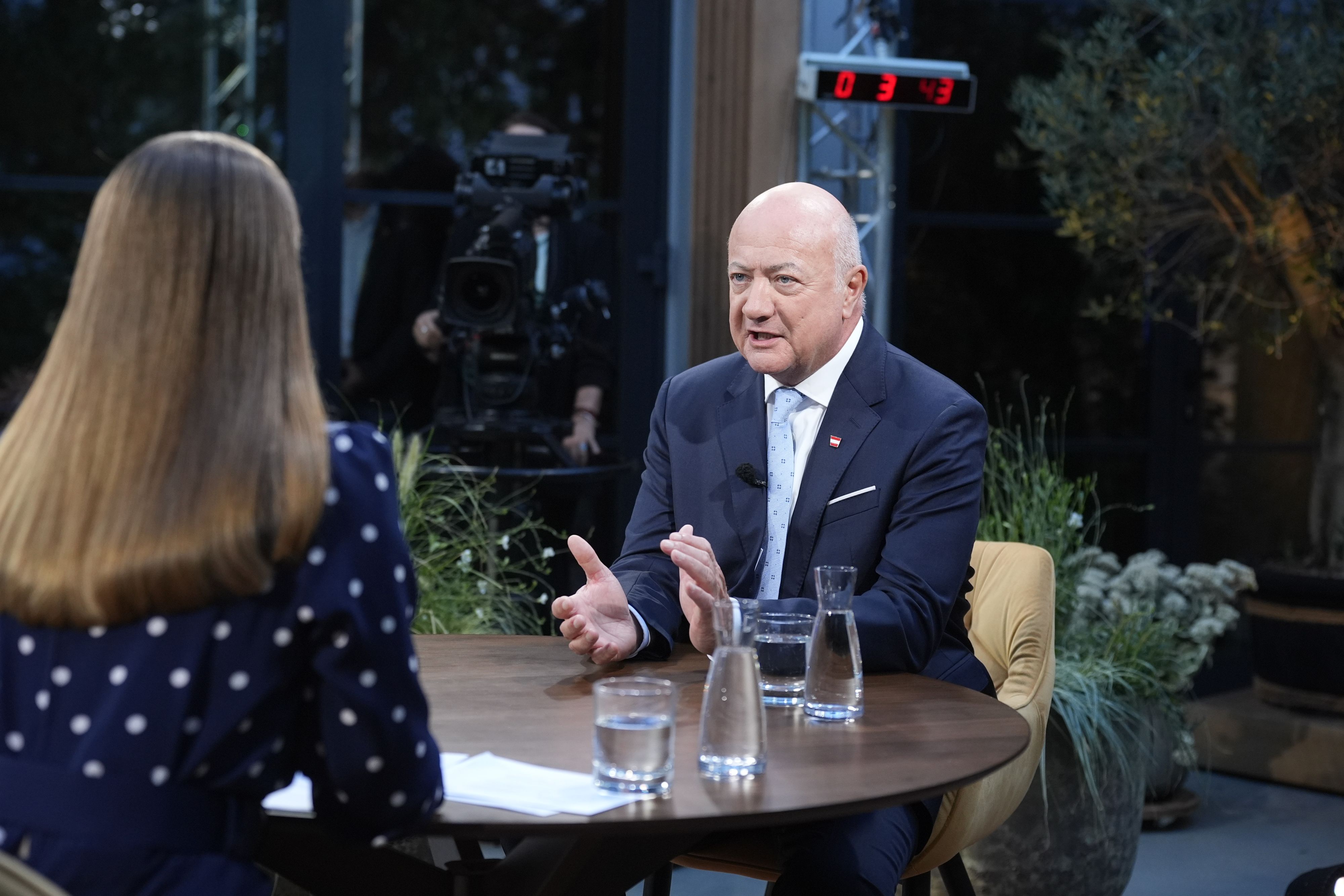 Kanzler Christian Stocker im ORF-Sommergespräch. 
