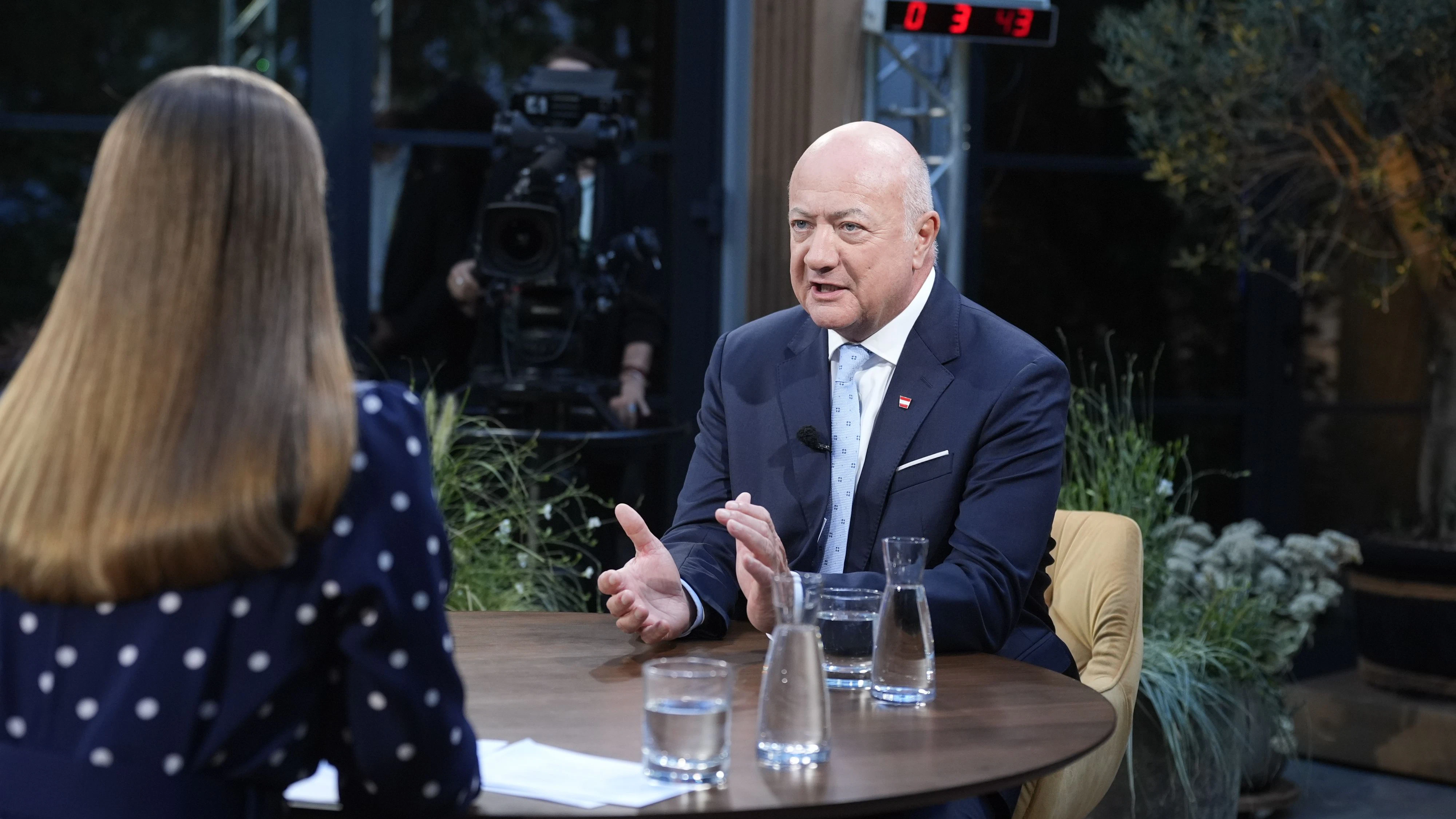 Kanzler Christian Stocker im ORF-Sommergespräch. 