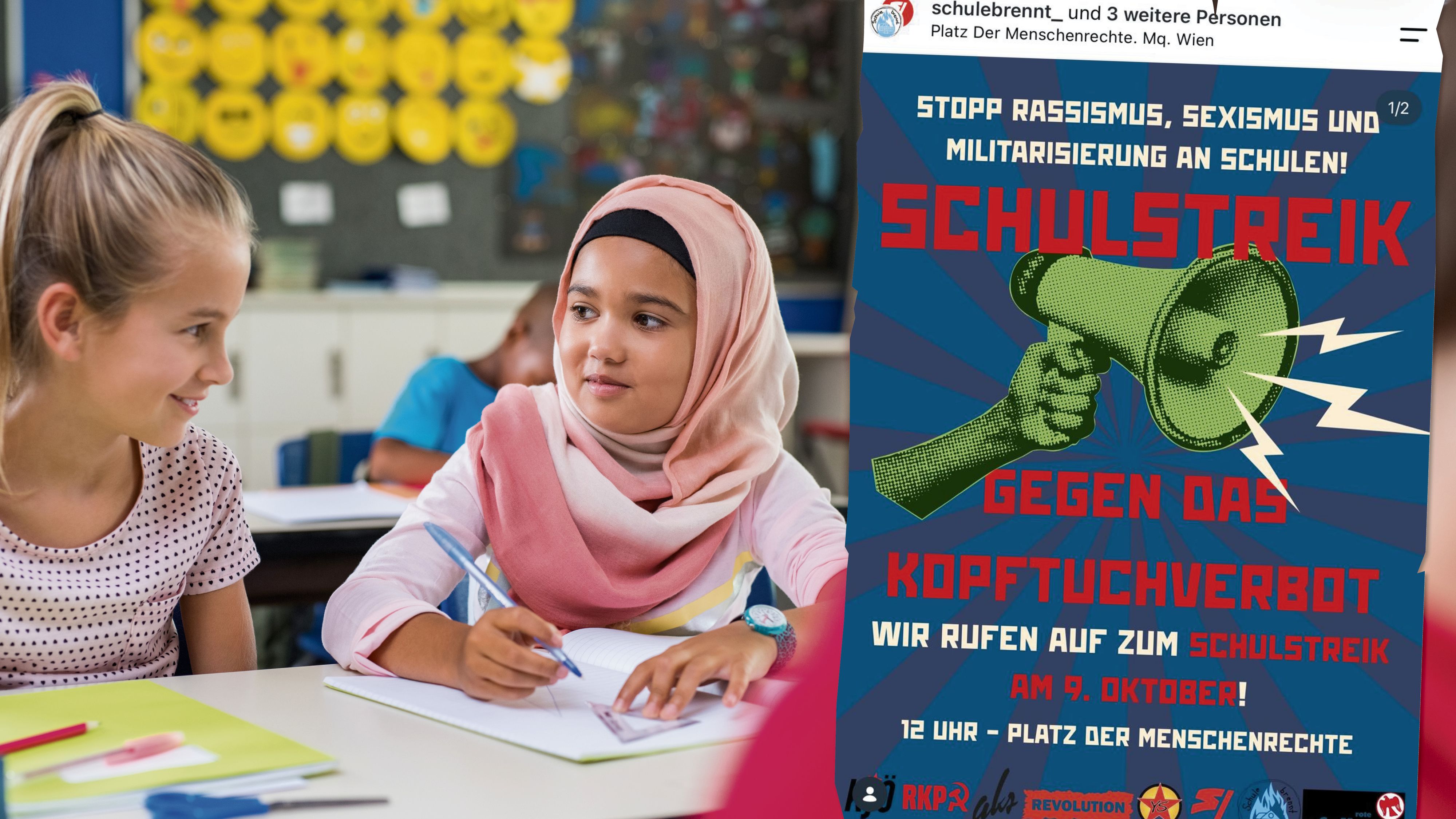 Die Sozialistische Jugend will am 9. Oktober gegen das Kopftuchverbot an Schulen streiken.