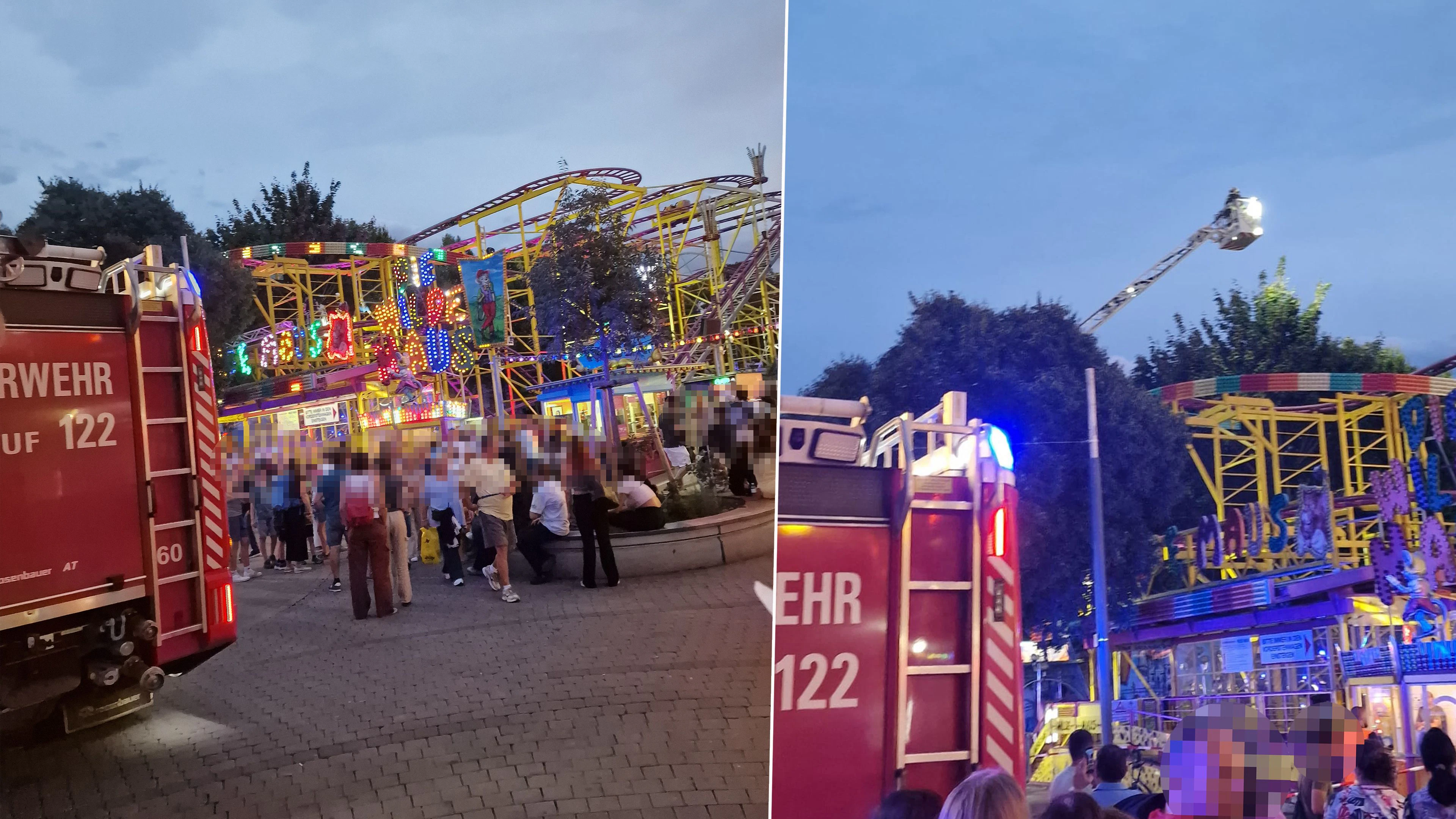 Drama im Prater! 5 Personen in Schwindel-Höhe gefangen
