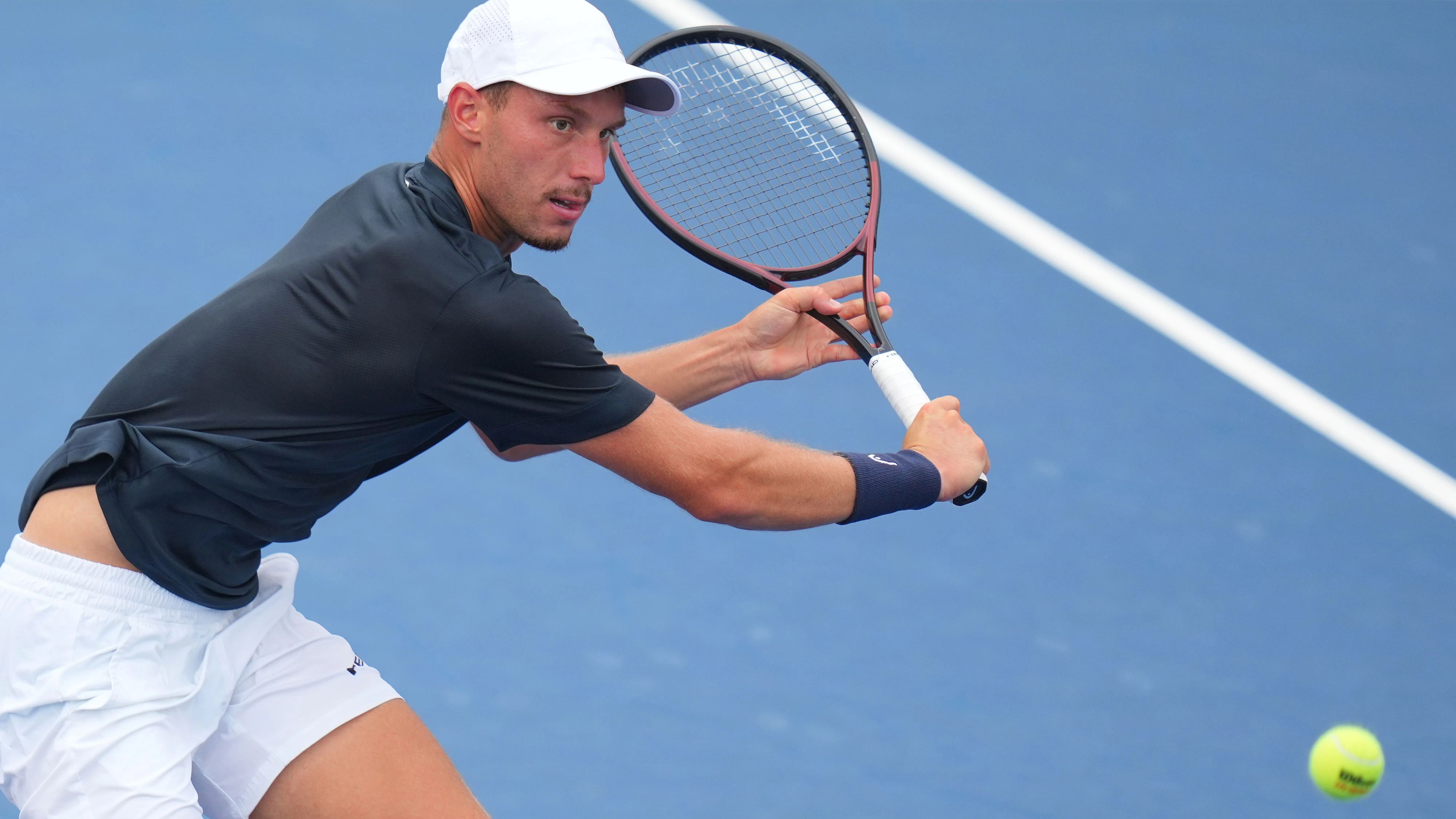 Filip Misolic in der ersten Runde der US Open.