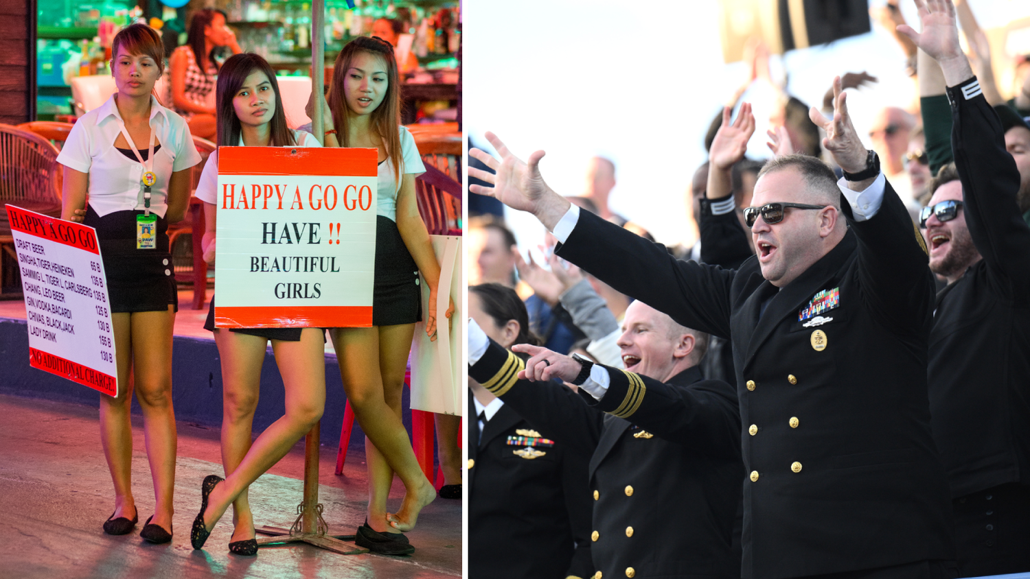 Nach 270 Tagen darf die Besatzung der U.S.S. Abraham Lincoln (Archivbild, r.) endlich in Pattaya, Thailand, an Land gehen