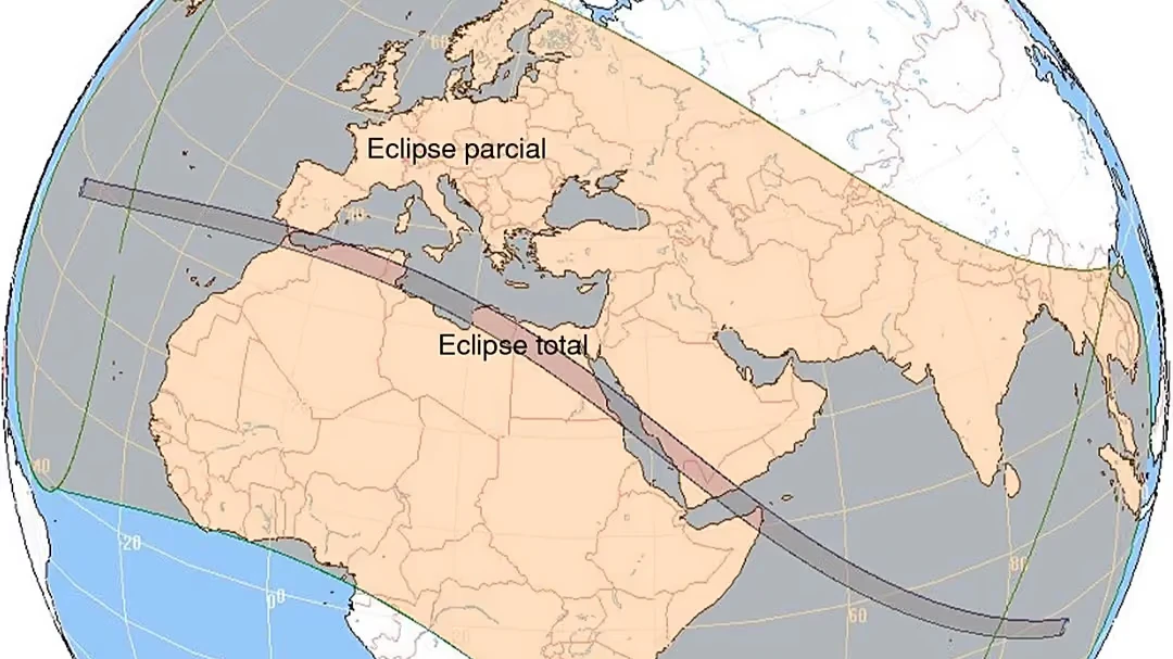 In Ägypten ist die totale Sonnenfinsternis weltweit am längsten zu sehen: sechs Minuten und 23 Sekunden.