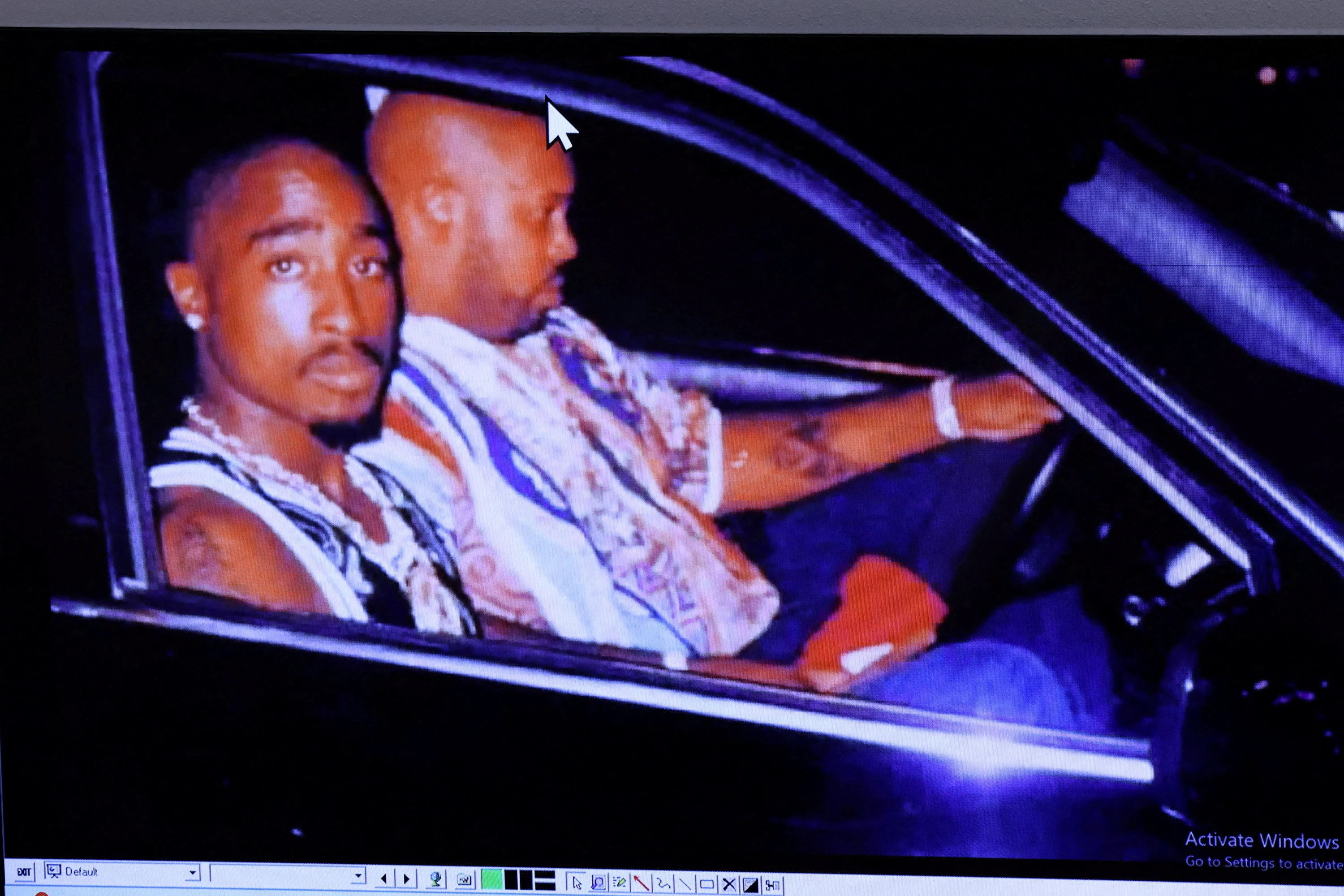 Tupac Shakur (l.) und der Produzent Suge Knight am 17. September 1996 in Las Vegas, nur Minuten vor der tödlichen Schießerei