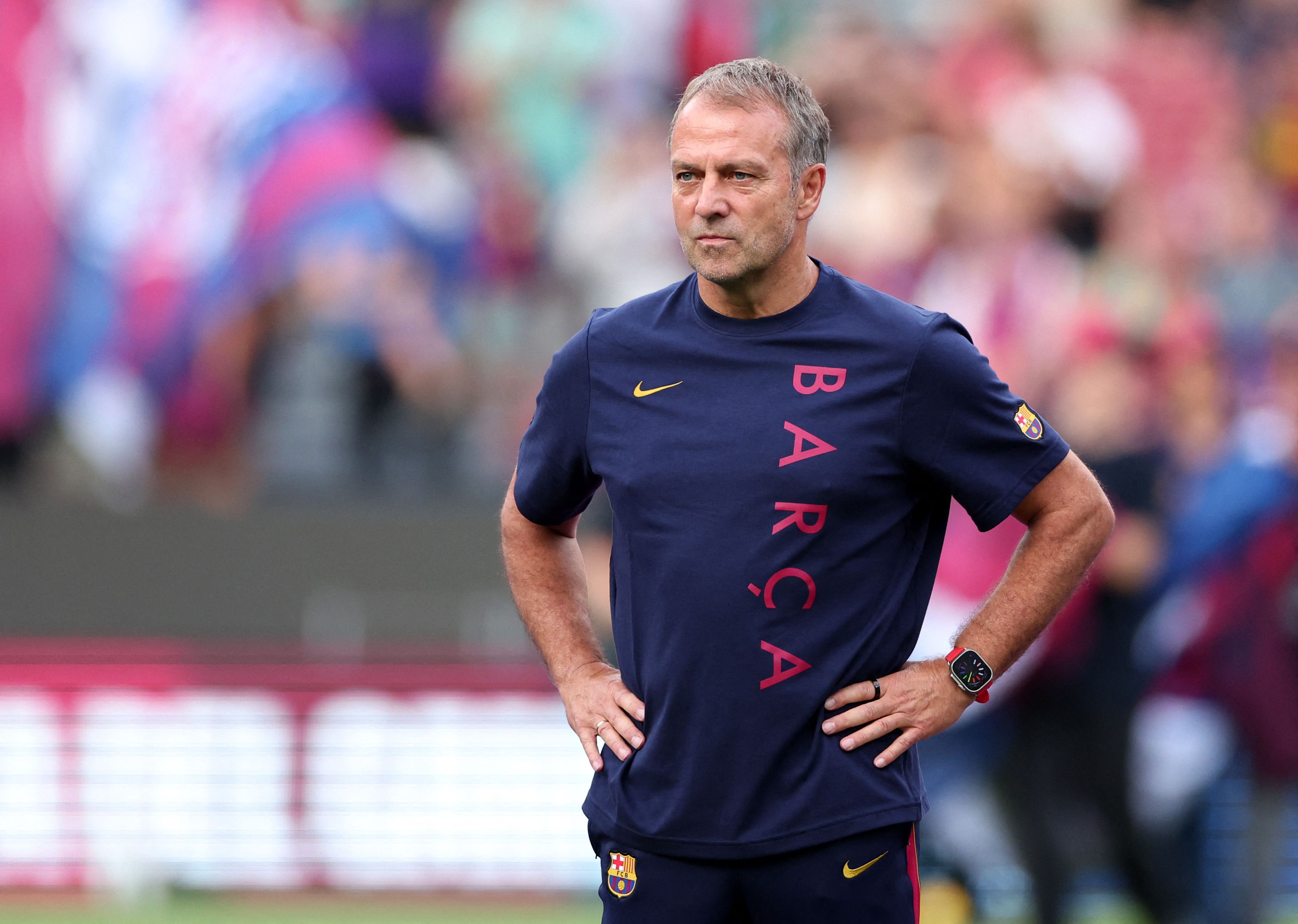 Barcelona-Trainer Hansi Flick. 