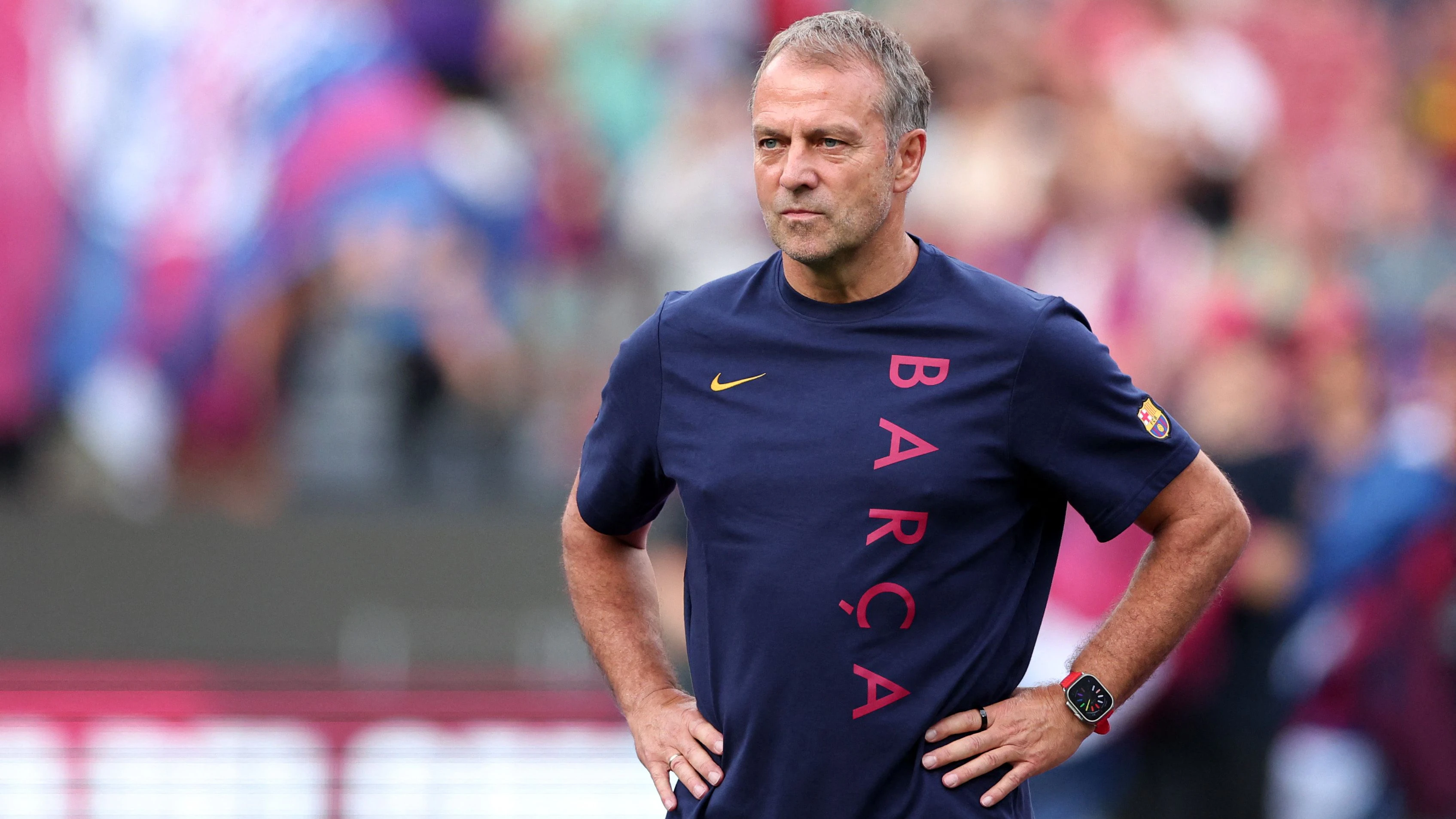 Barcelona-Trainer Hansi Flick. 