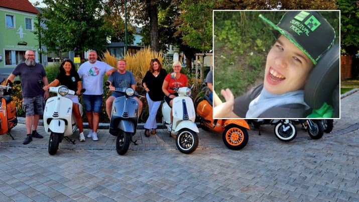 Heute.at - Vespa-Bande sammelt Spenden für Kevin (16) aus Wien