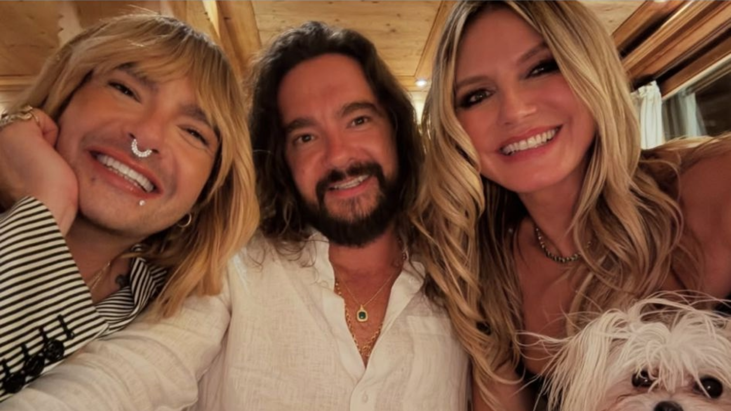Bill und Tom Kaulitz mit Heidi Klum
