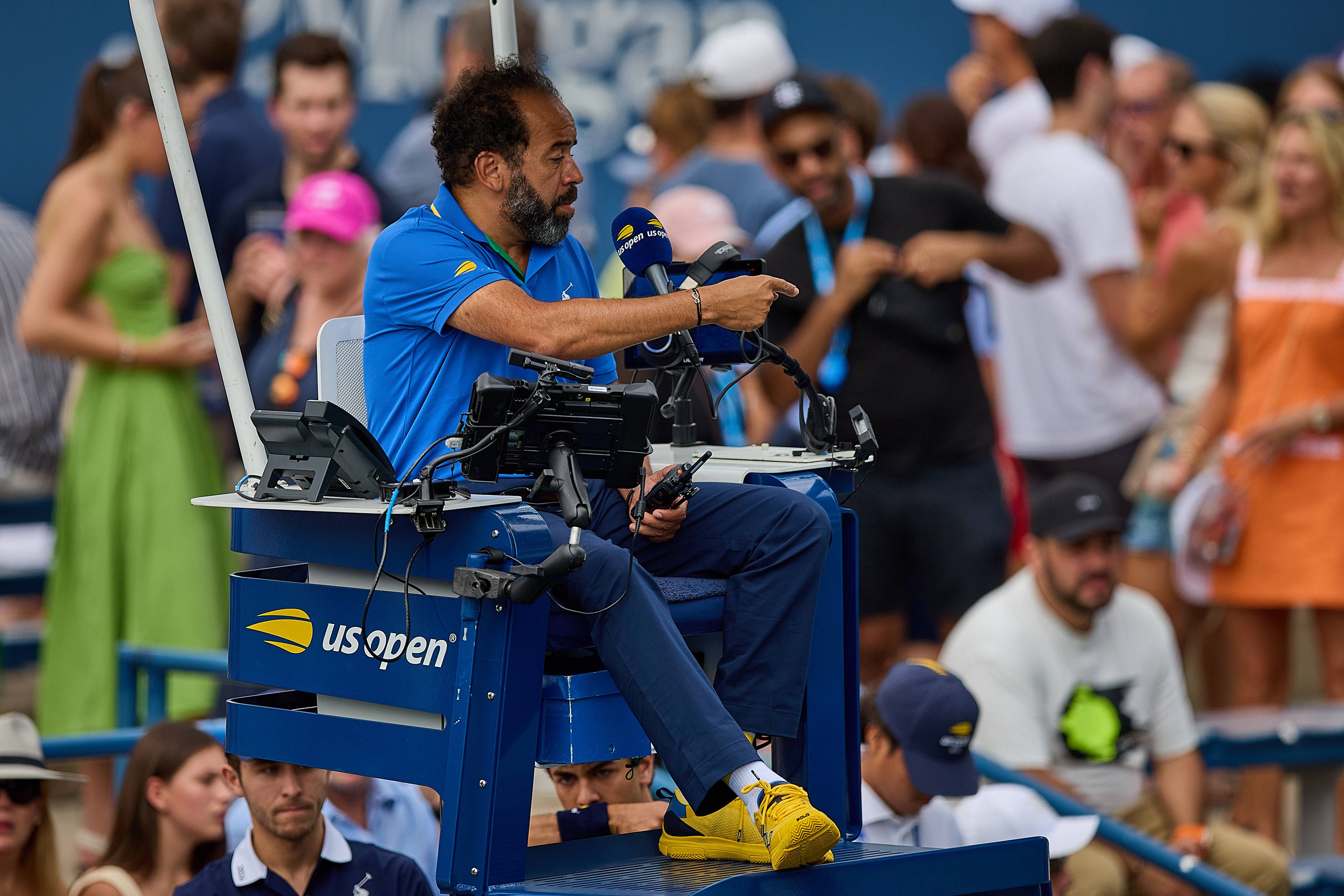 Stuhlschiedsrichter Kader Nouni musste eine US-Open-Partie bereits unterbrechen. 