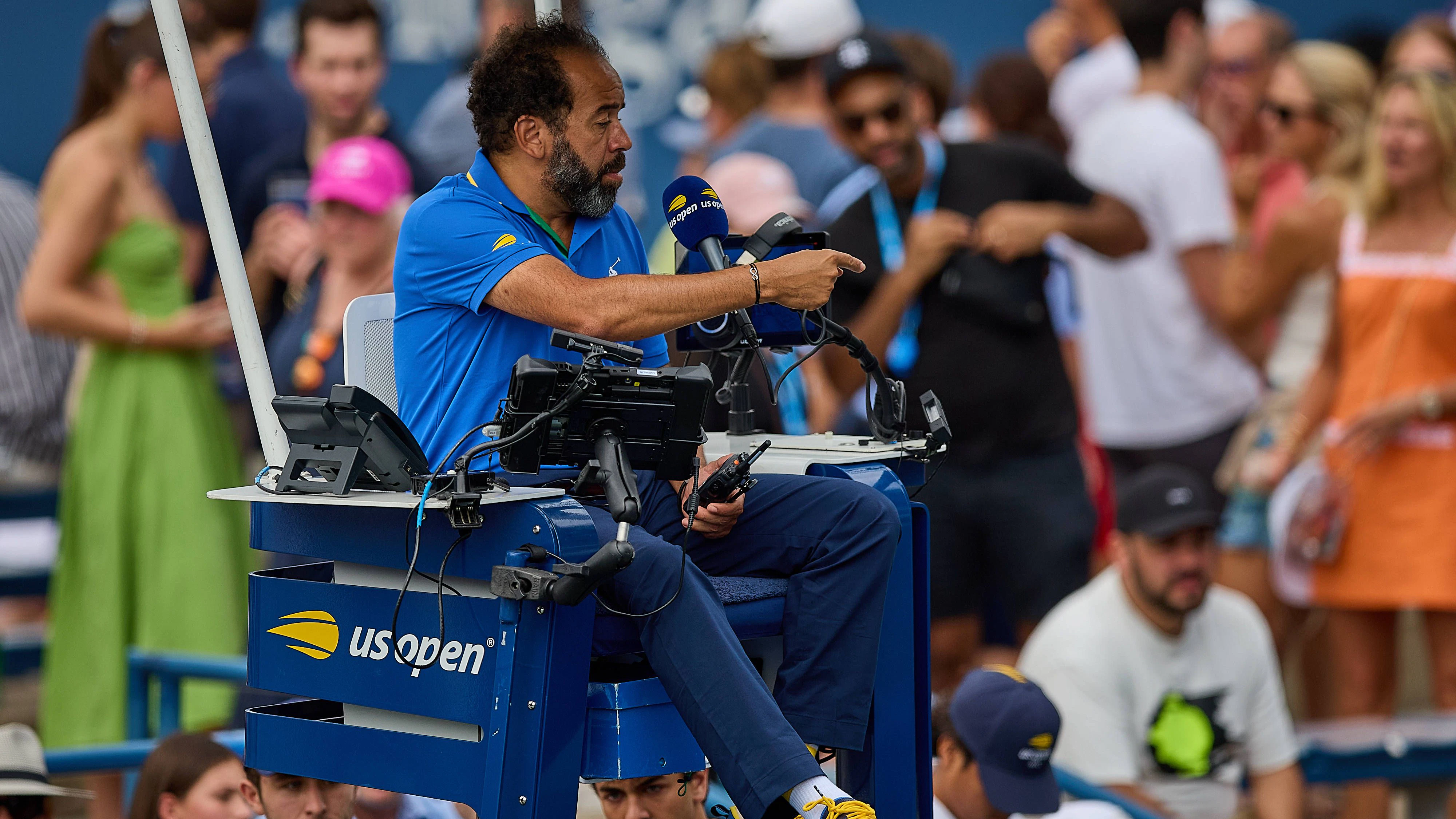 Stuhlschiedsrichter Kader Nouni musste eine US-Open-Partie bereits unterbrechen. 