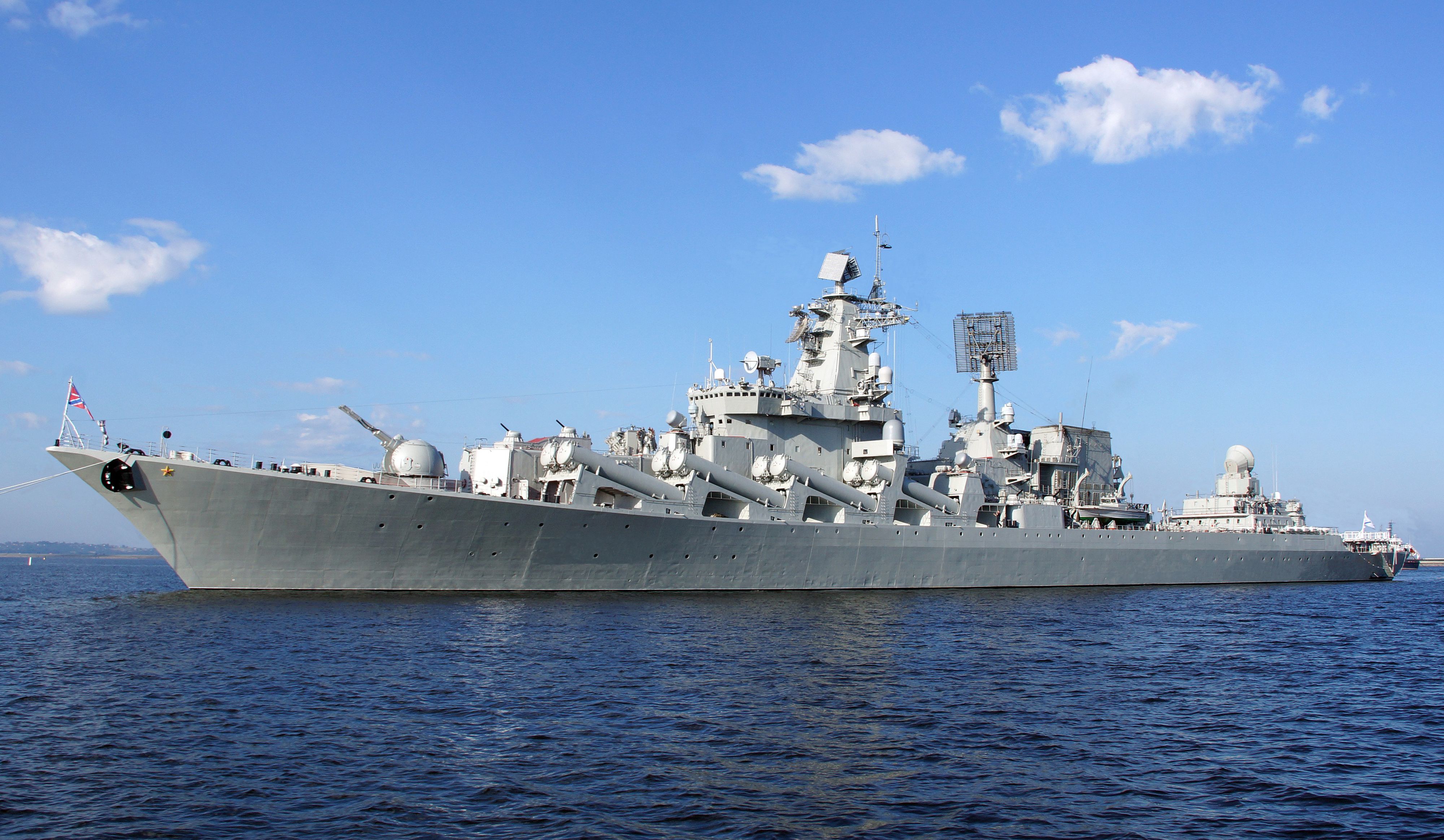 Das russische Schiff hatte keine Chance.