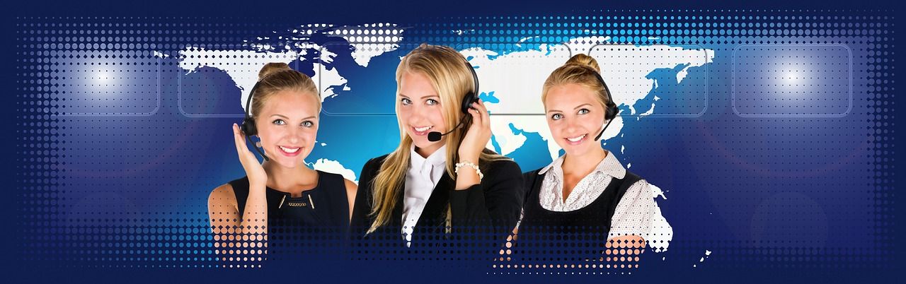 Kundenservice-Hotline mit Headset
